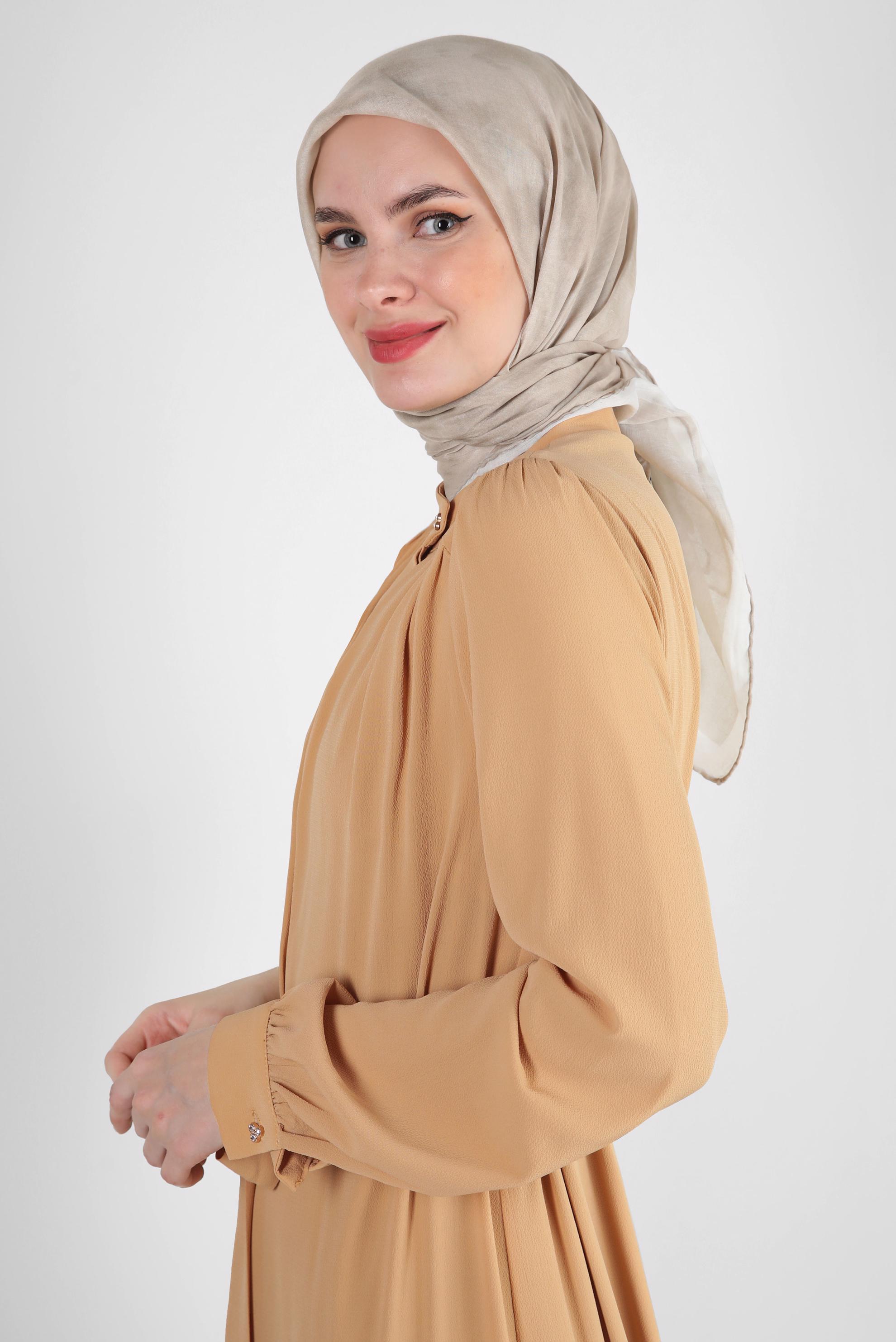 Tesettür giyim ALTIN ALVİNA DÜZ EŞARP 8249 