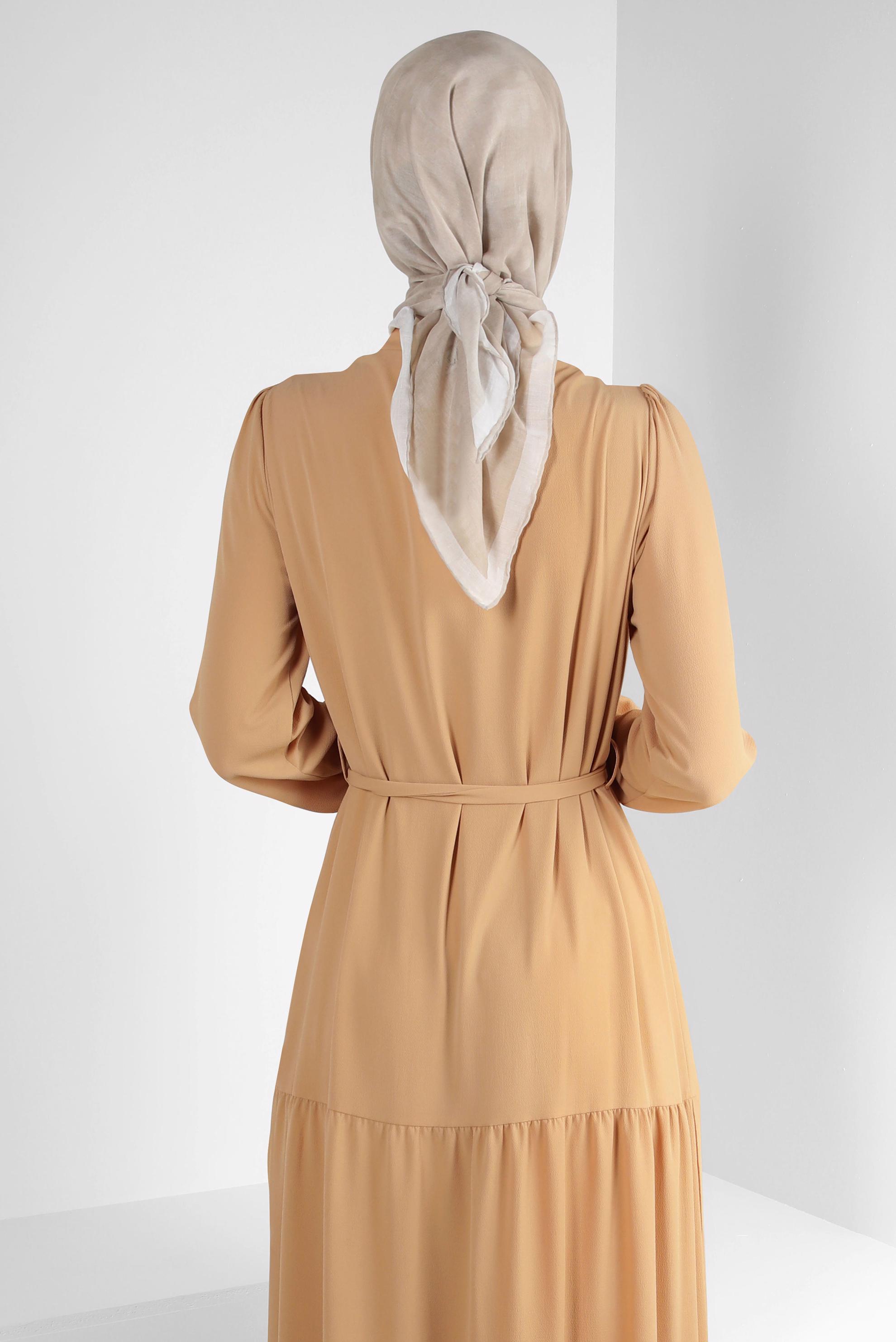 Tesettür giyim ALTIN ALVİNA DÜZ EŞARP 8249 