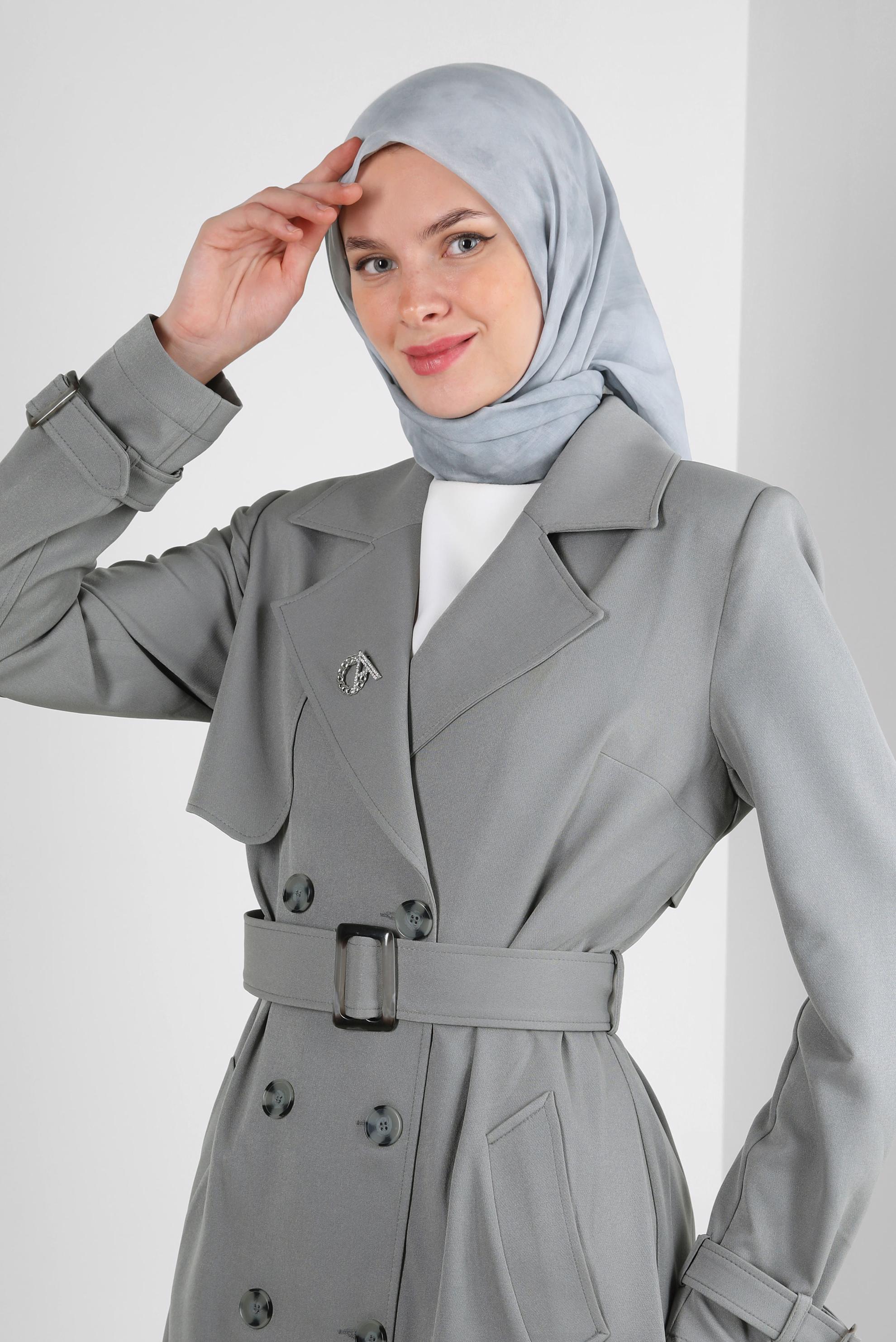 Tesettür giyim GÜMÜŞ ALVİNA DÜZ EŞARP 8249 