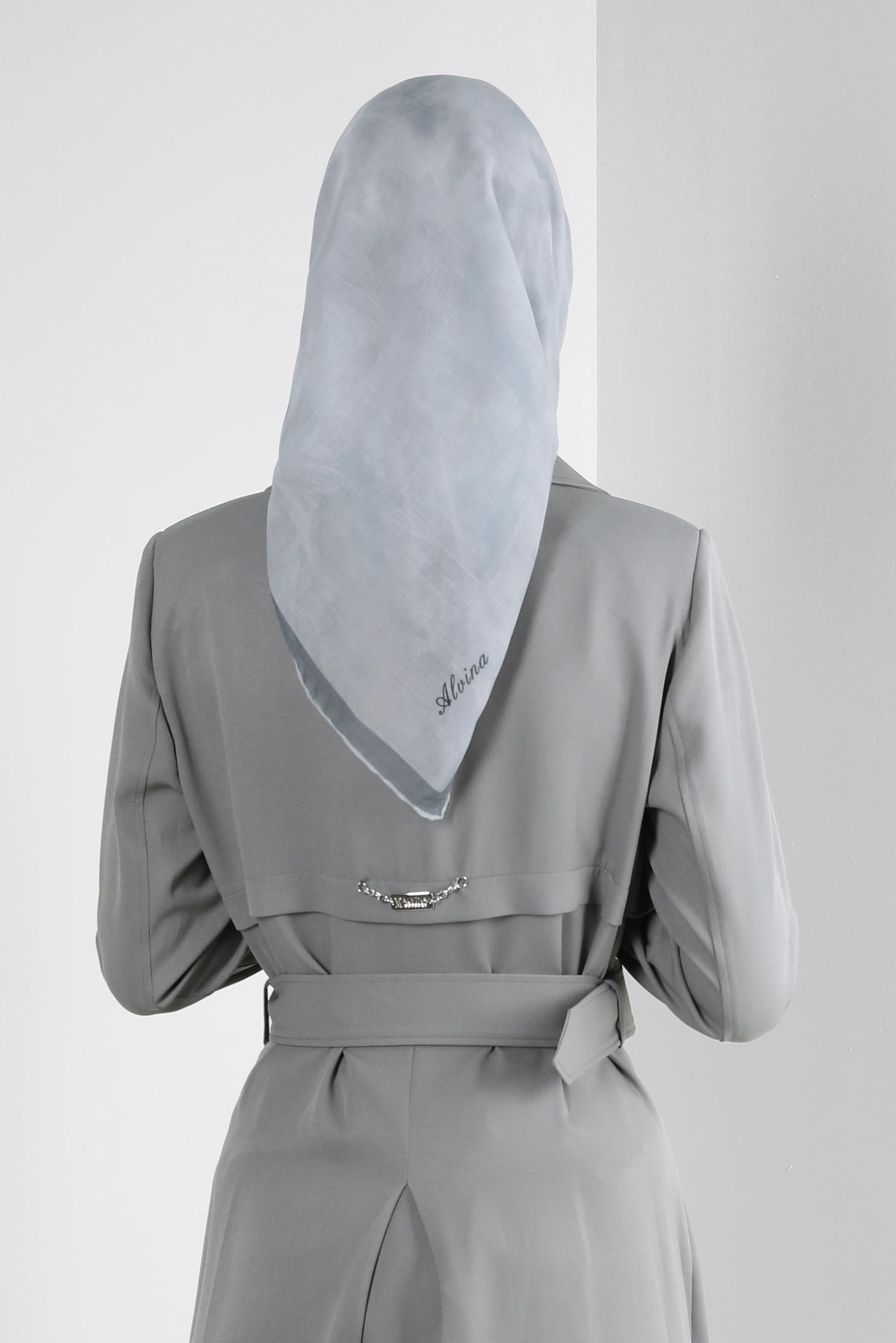 Tesettür giyim GÜMÜŞ ALVİNA DÜZ EŞARP 8249 