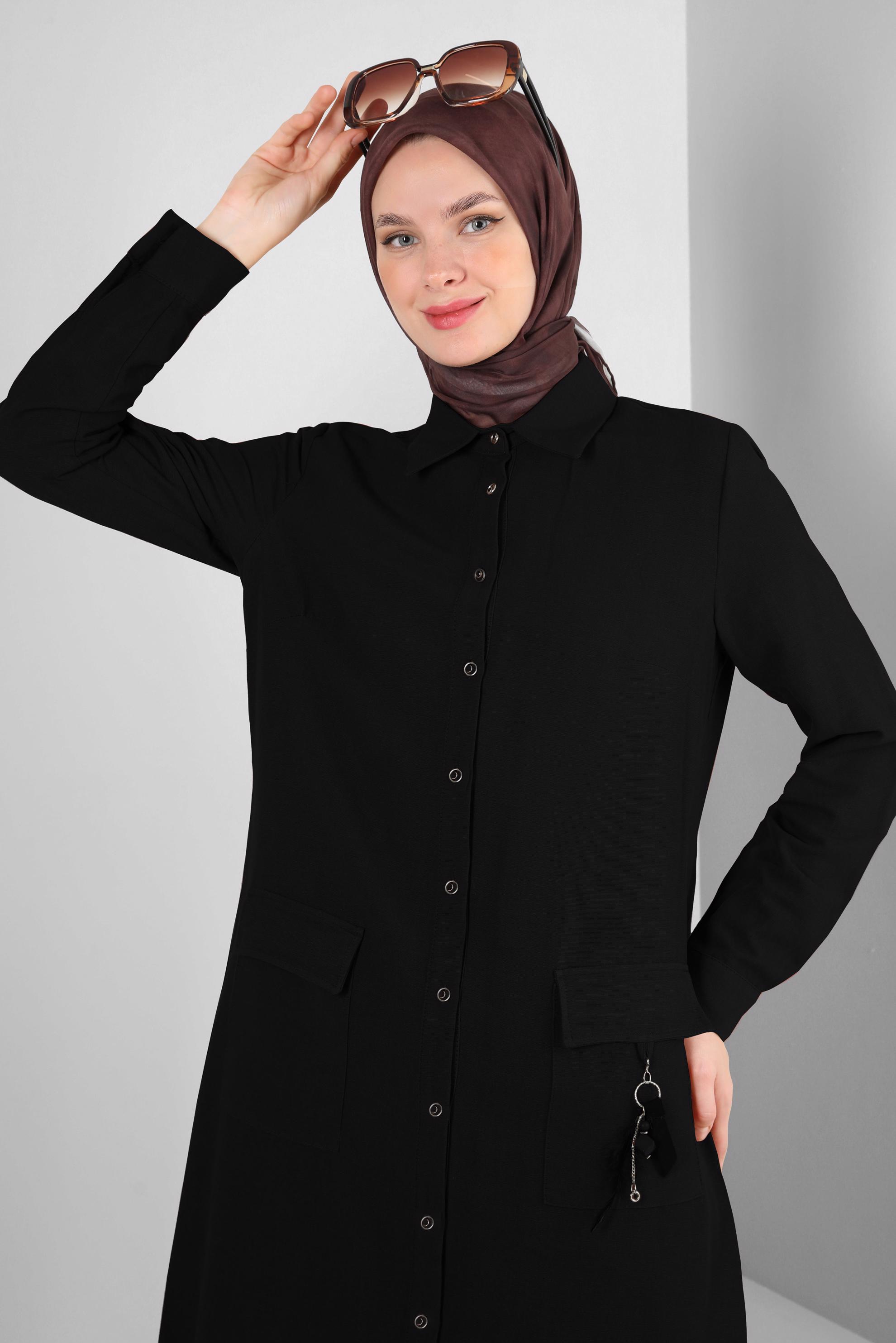 Tesettür giyim KAHVE ALVİNA DÜZ EŞARP 8249 