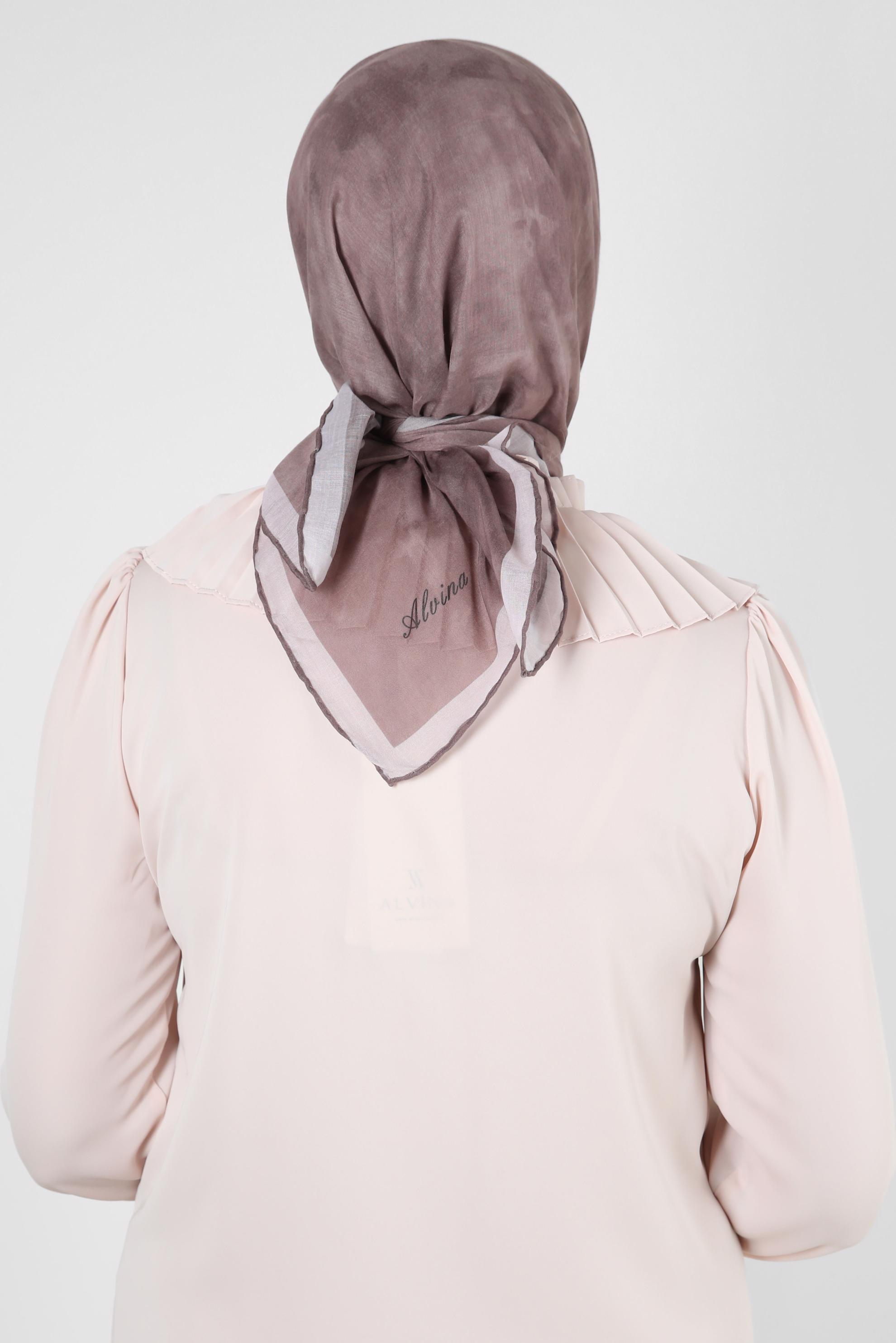 Tesettür giyim KAHVE ALVİNA DÜZ EŞARP 8249 