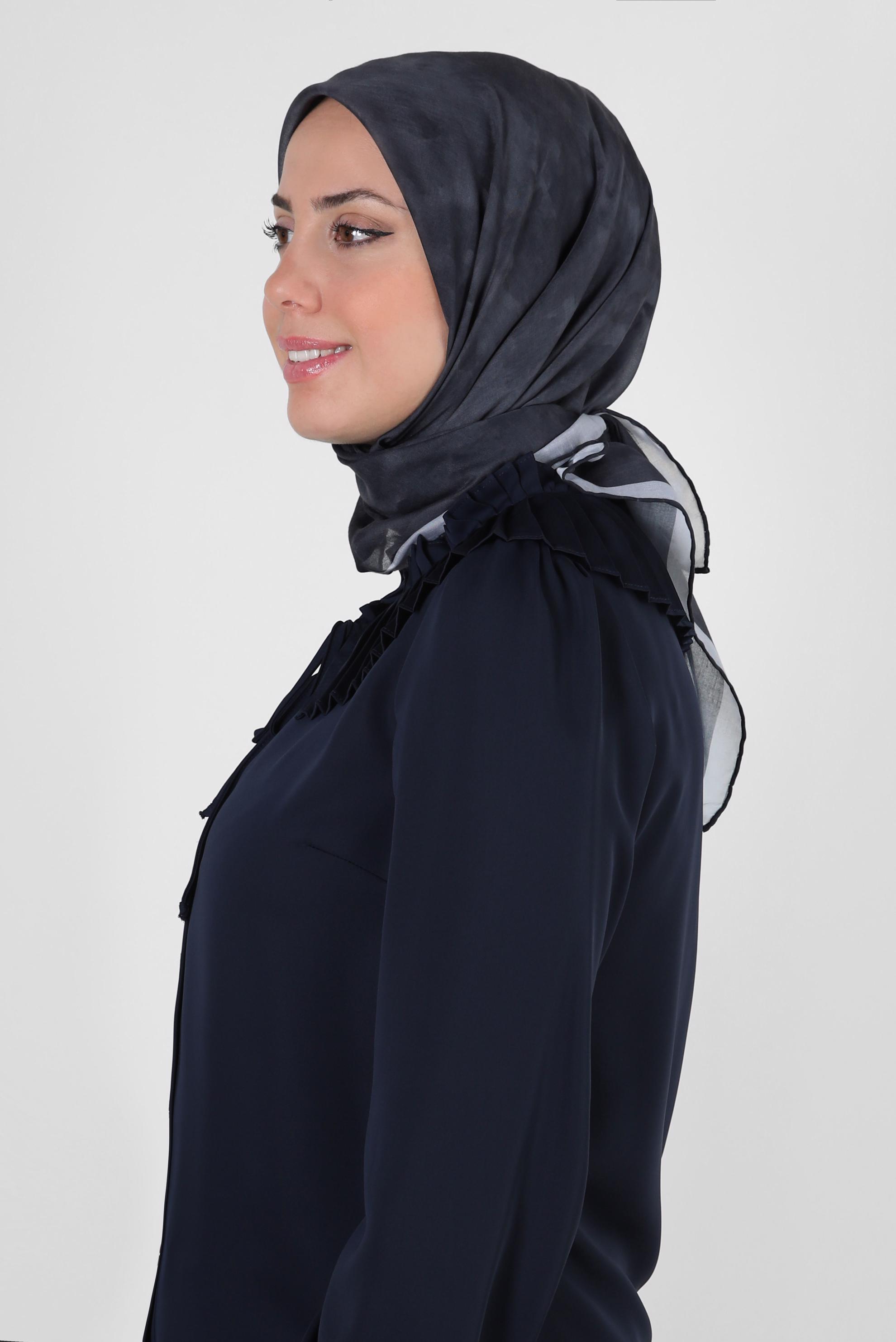 Tesettür giyim GRİ ALVİNA DÜZ EŞARP 8249 