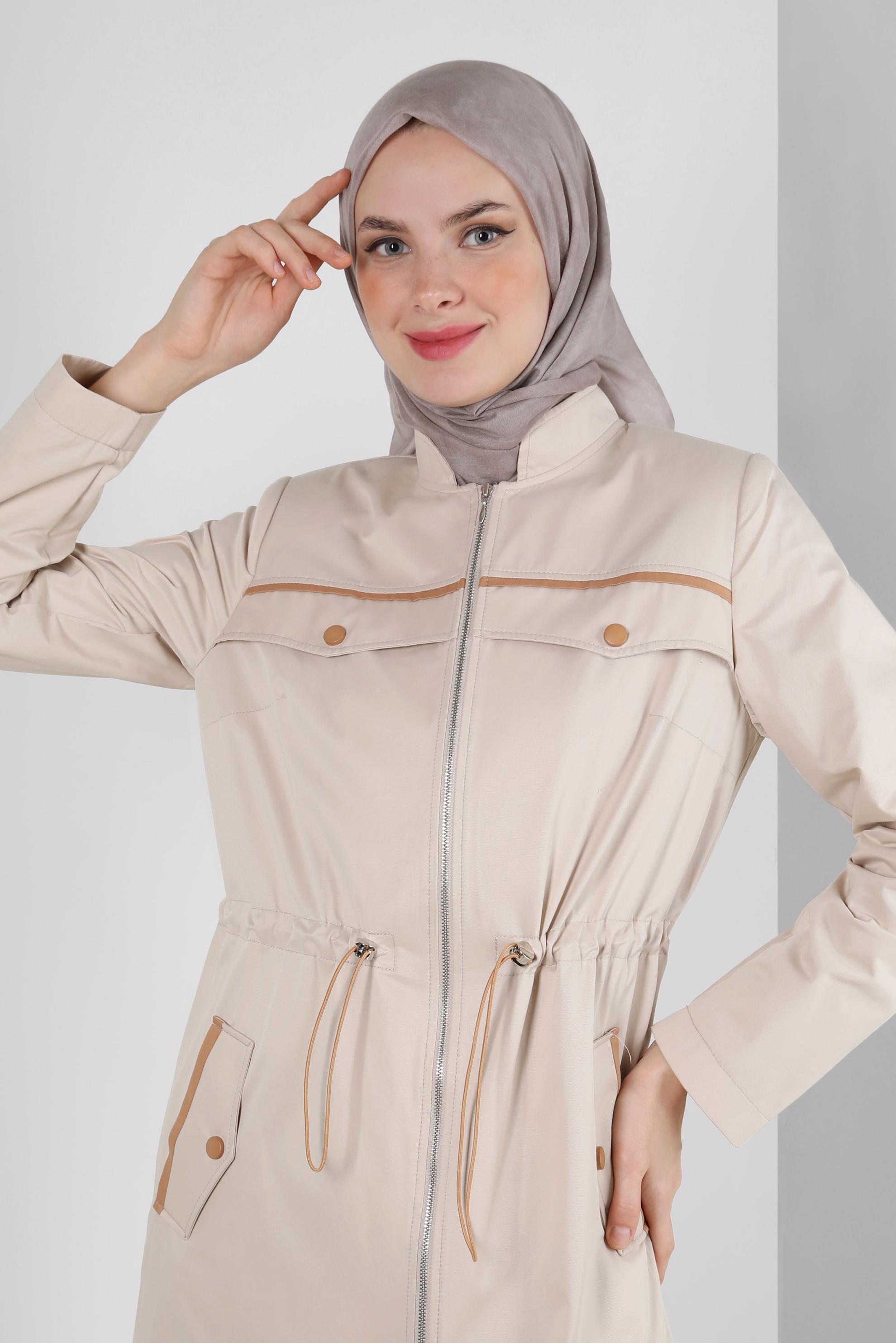 Tesettür giyim BEJ ALVİNA DÜZ EŞARP 8249 