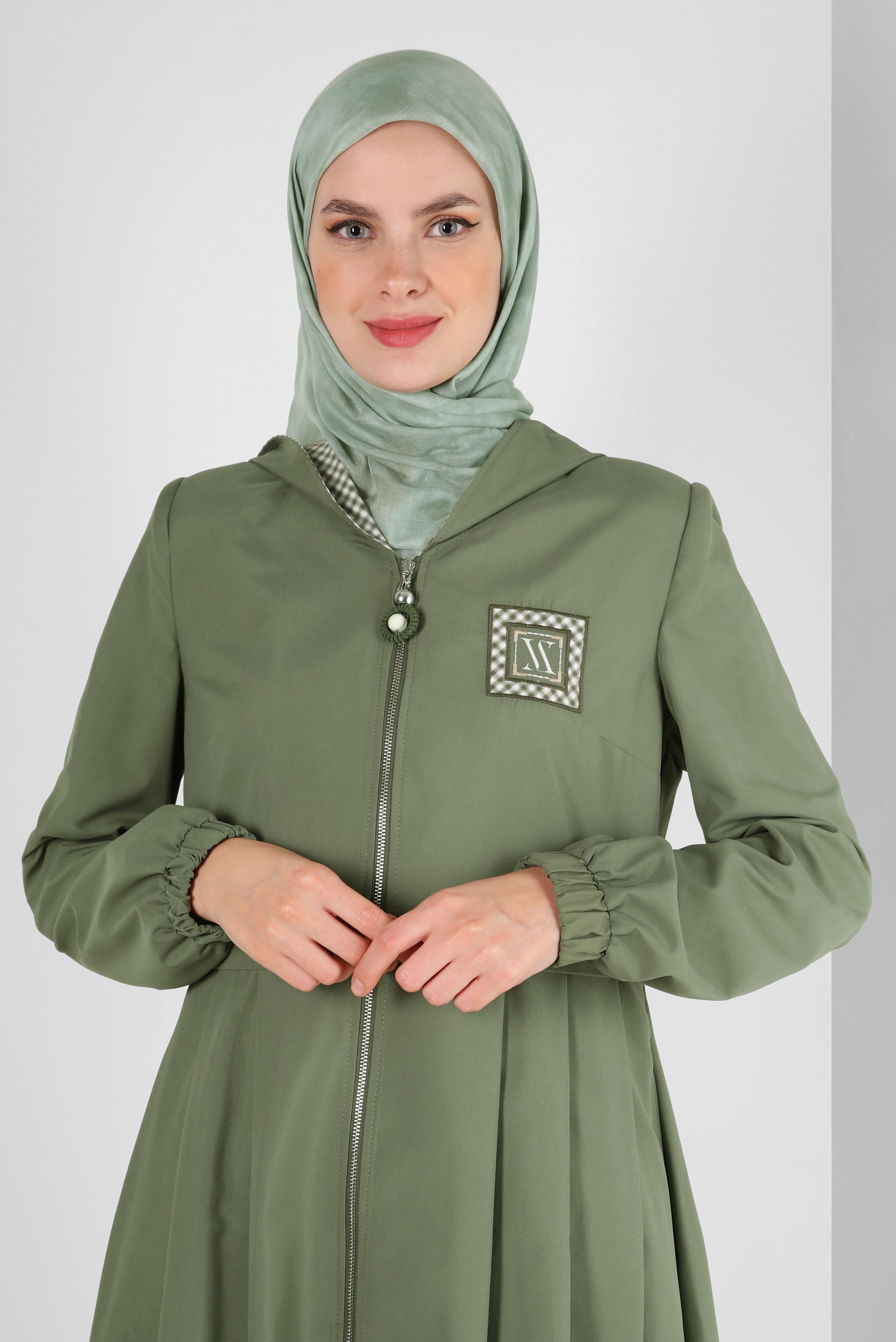 Tesettür giyim YEŞİL ALVİNA DÜZ EŞARP 8249 