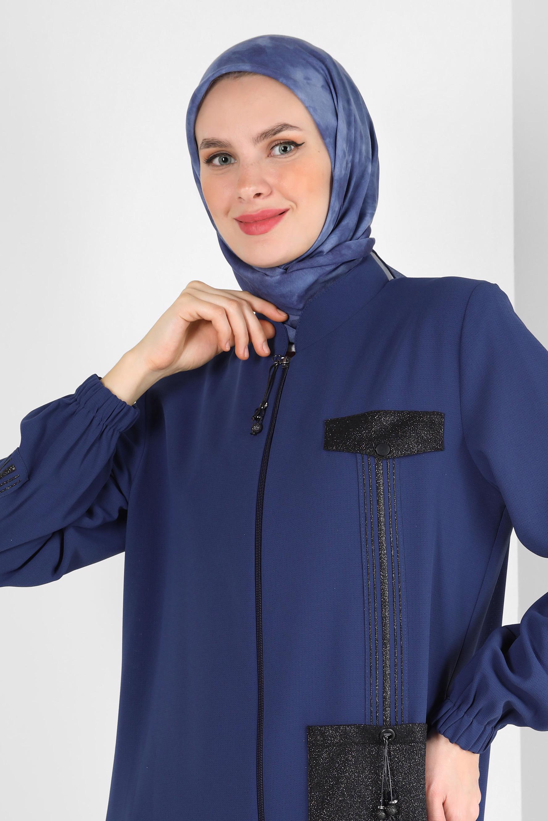 Tesettür giyim MAVİ ALVİNA DÜZ EŞARP 8249 