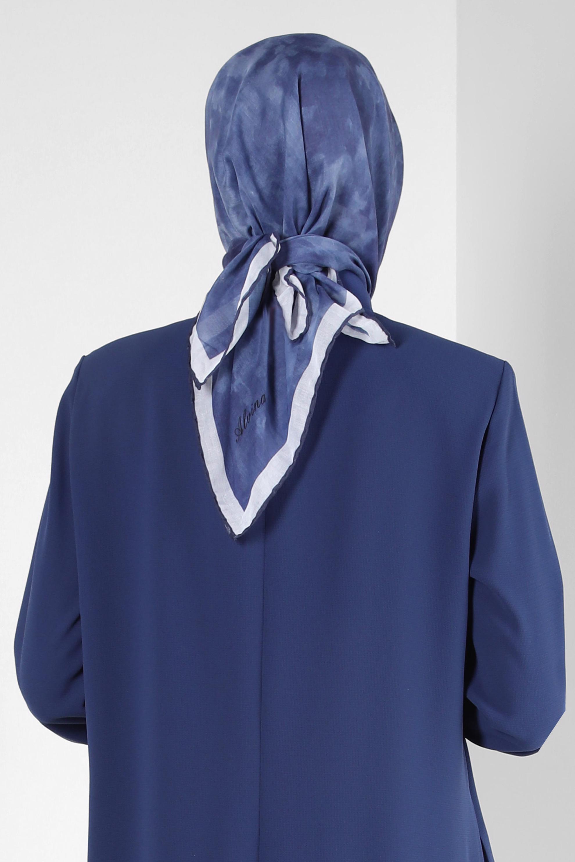 Tesettür giyim MAVİ ALVİNA DÜZ EŞARP 8249 