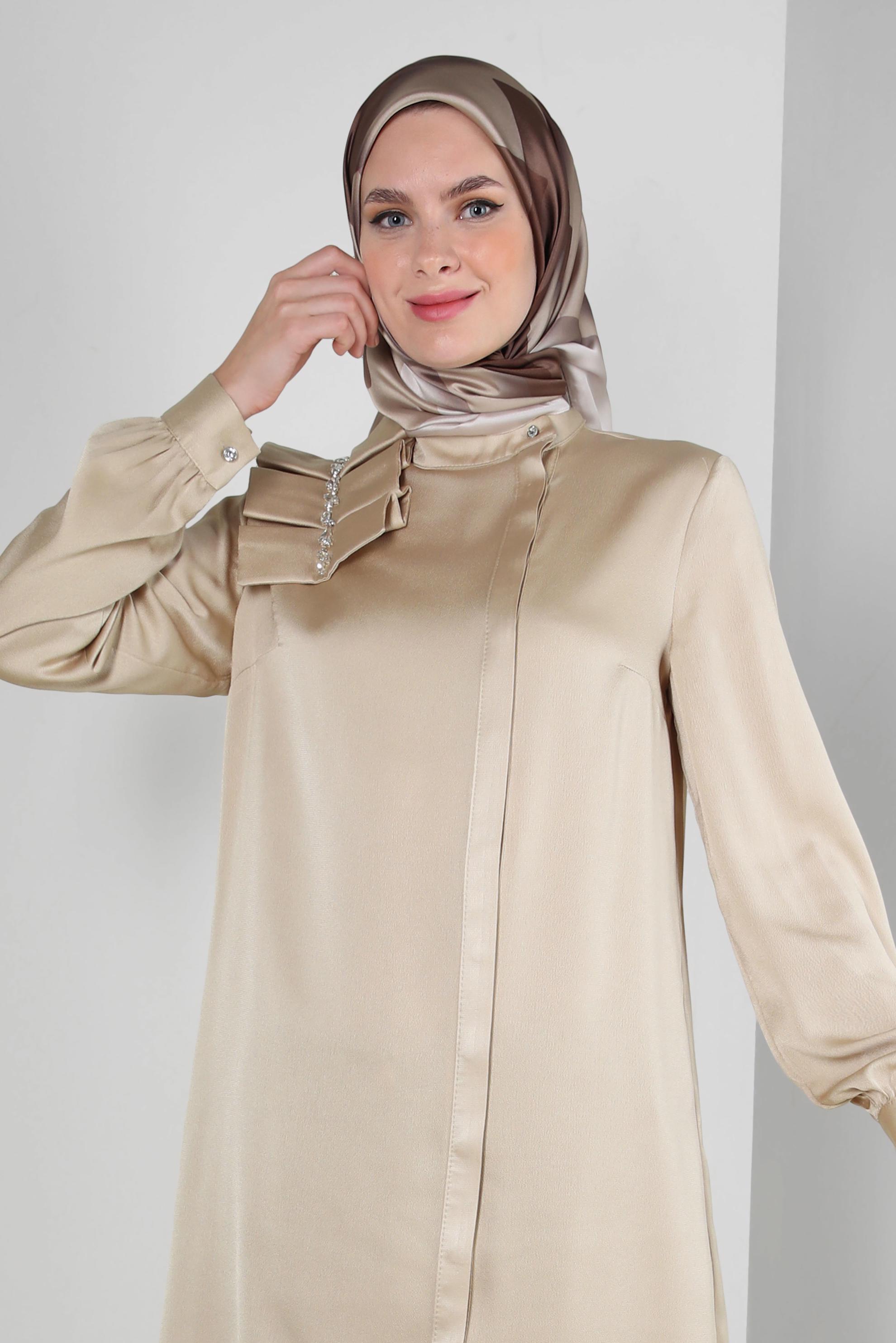 Tesettür giyim SARI ALVİNA GEOMETRİK DESENLİ EŞARP 8250