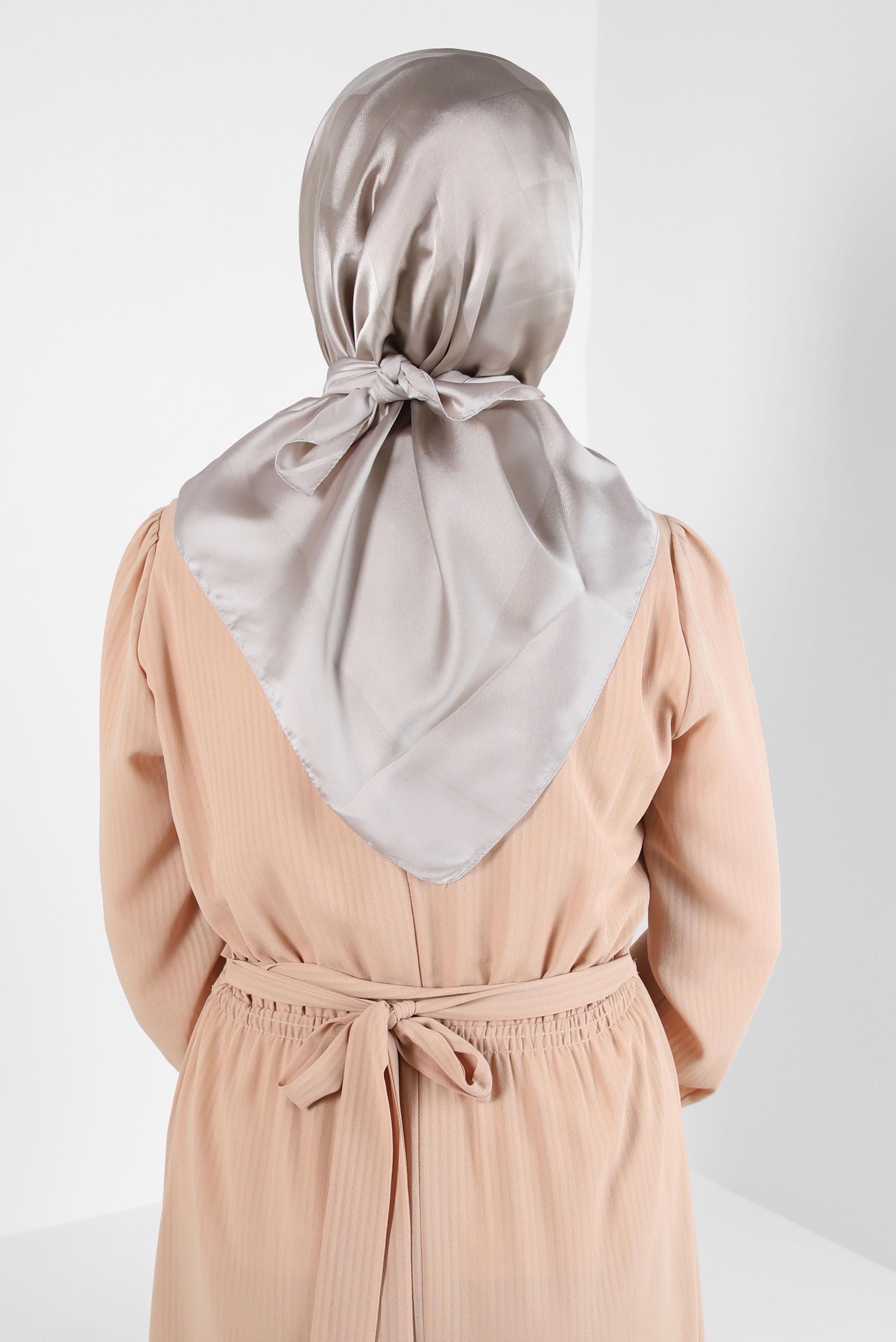 Tesettür giyim KAHVE ALVİNA GEOMETRİK DESENLİ EŞARP 8250