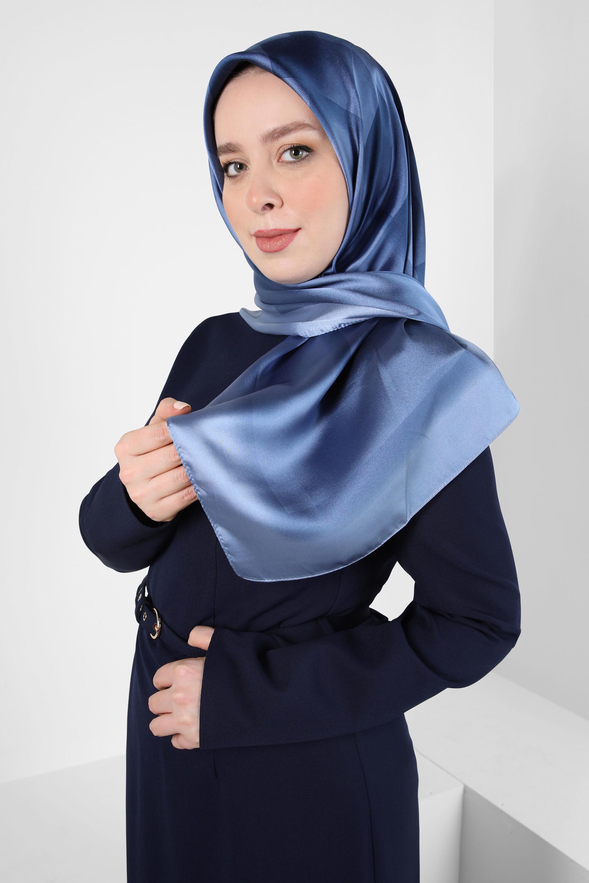 Tesettür giyim LACİVERT ALVİNA GEOMETRİK DESENLİ EŞARP 8250