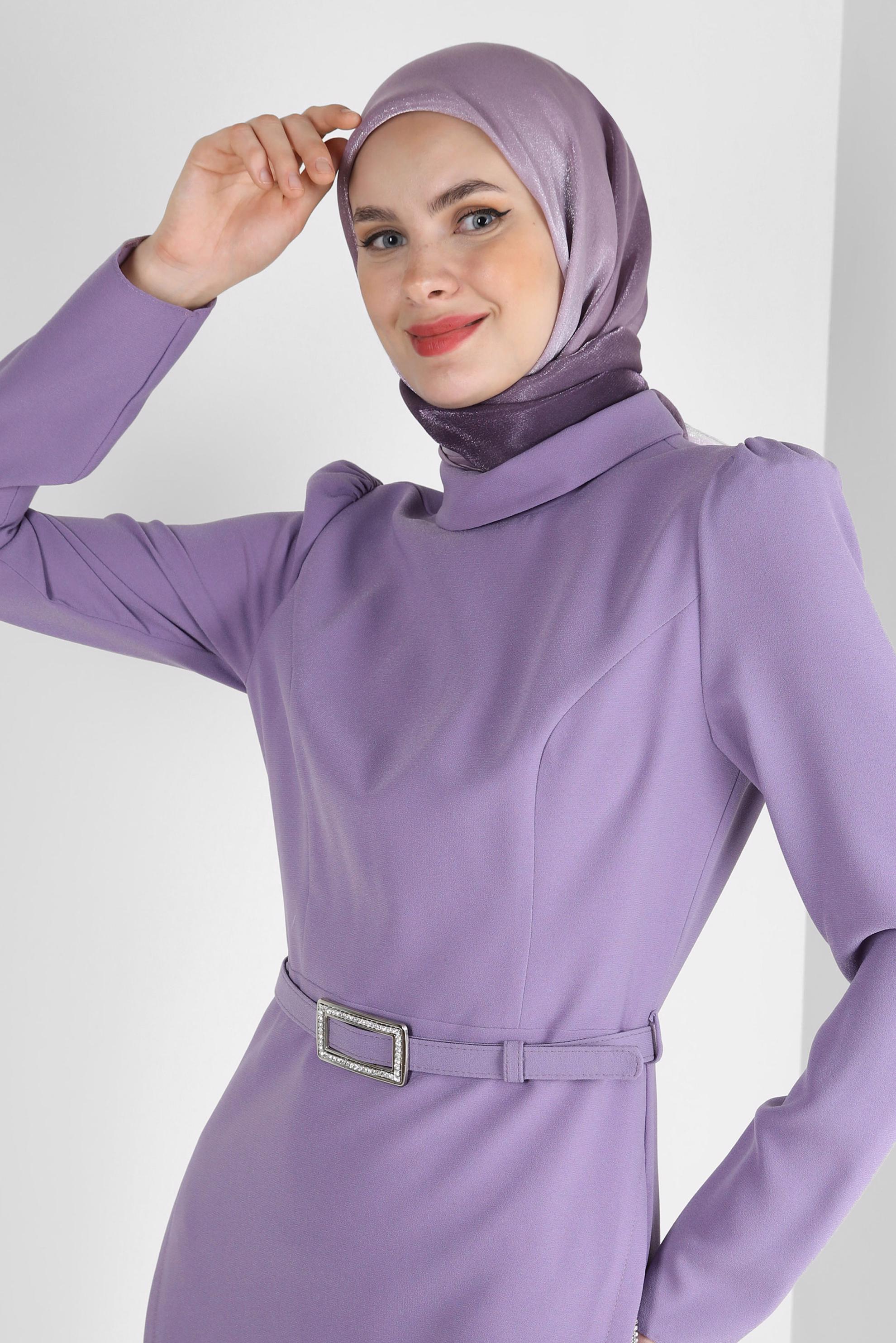 Tesettür giyim MOR ALVİNA DEGRADE KEHRİBAR EŞARP 8252 