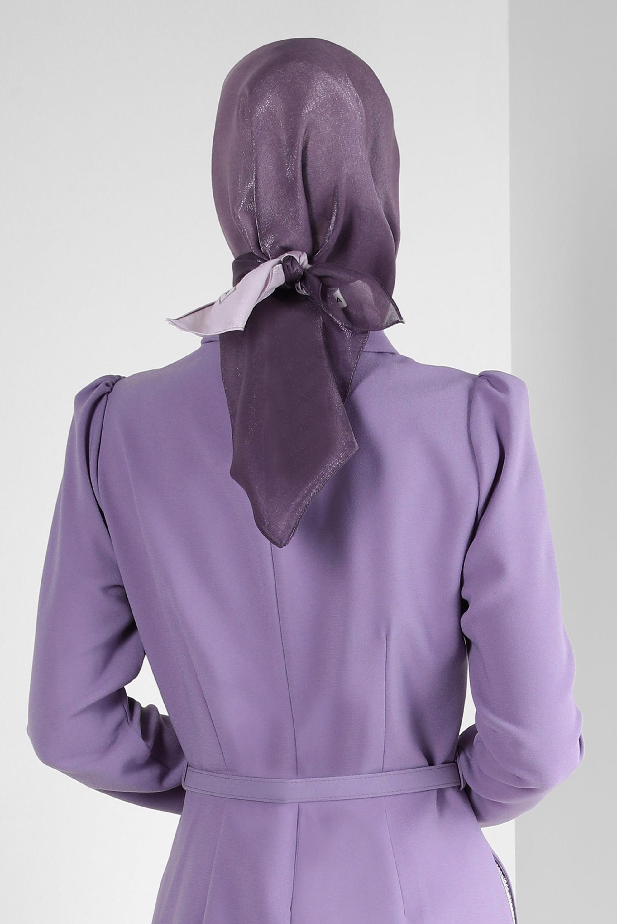 Tesettür giyim MOR ALVİNA DEGRADE KEHRİBAR EŞARP 8252 