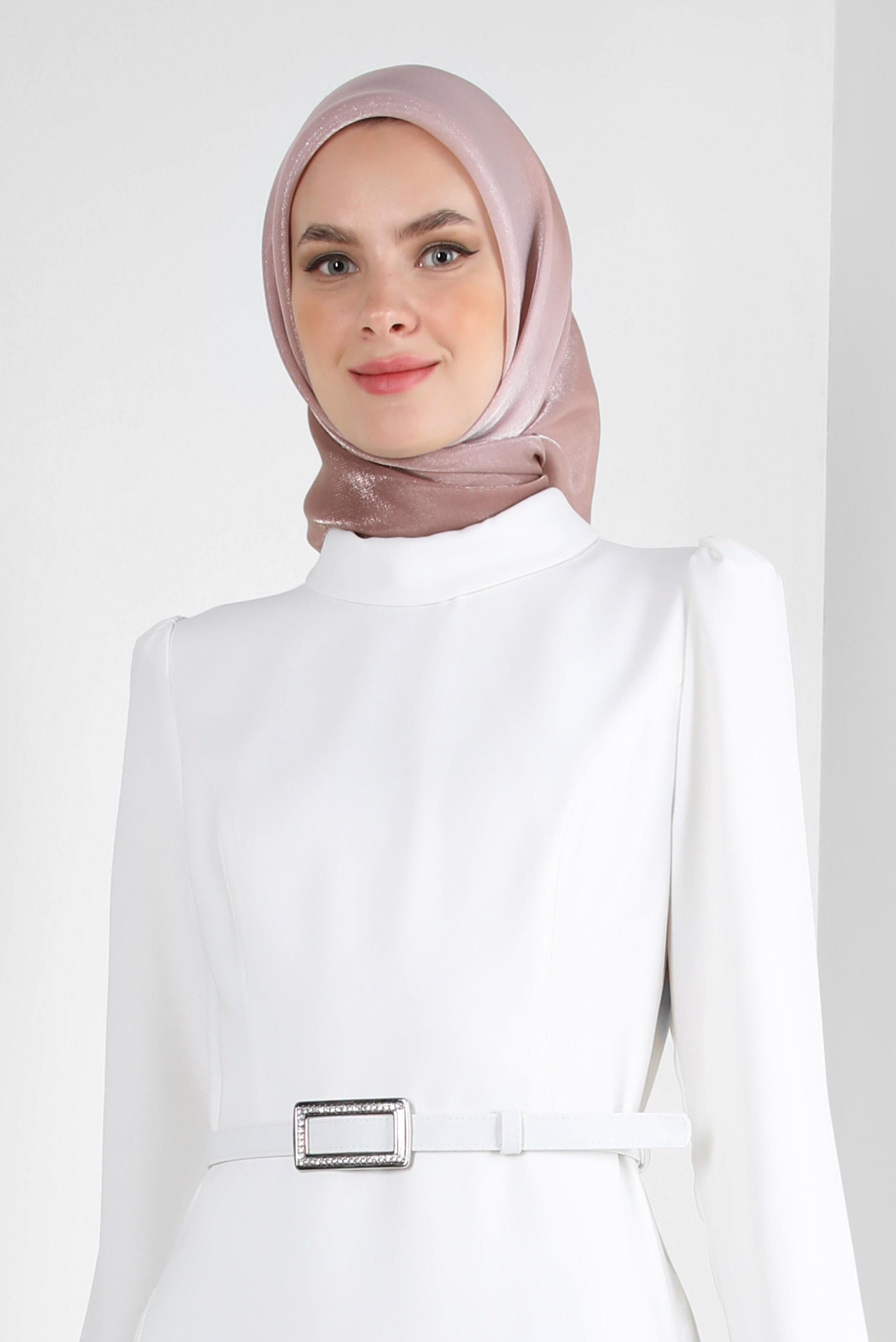 Tesettür giyim PUDRA ALVİNA DEGRADE KEHRİBAR EŞARP 8252 