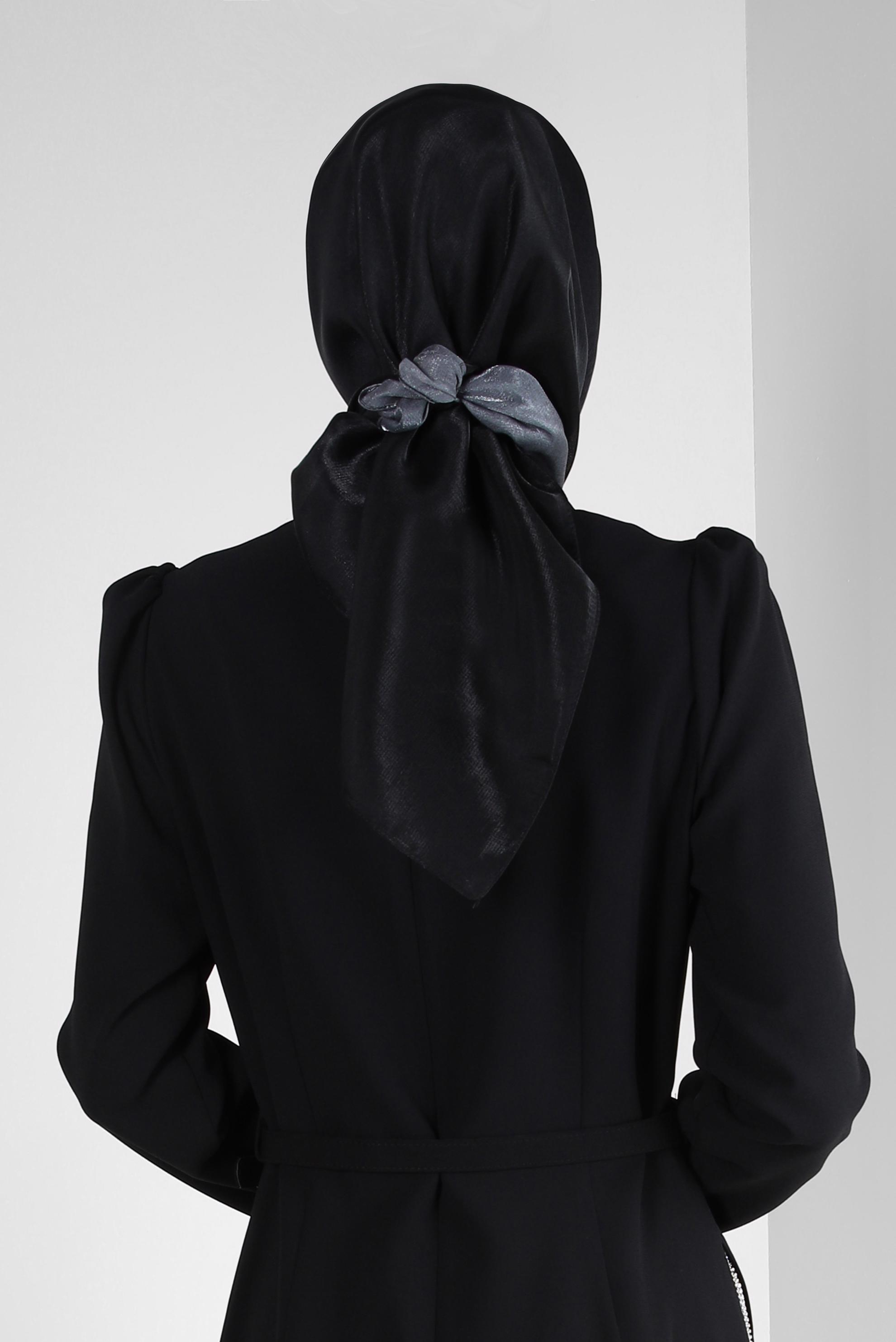 Tesettür giyim SİYAH ALVİNA DEGRADE KEHRİBAR EŞARP 8252 