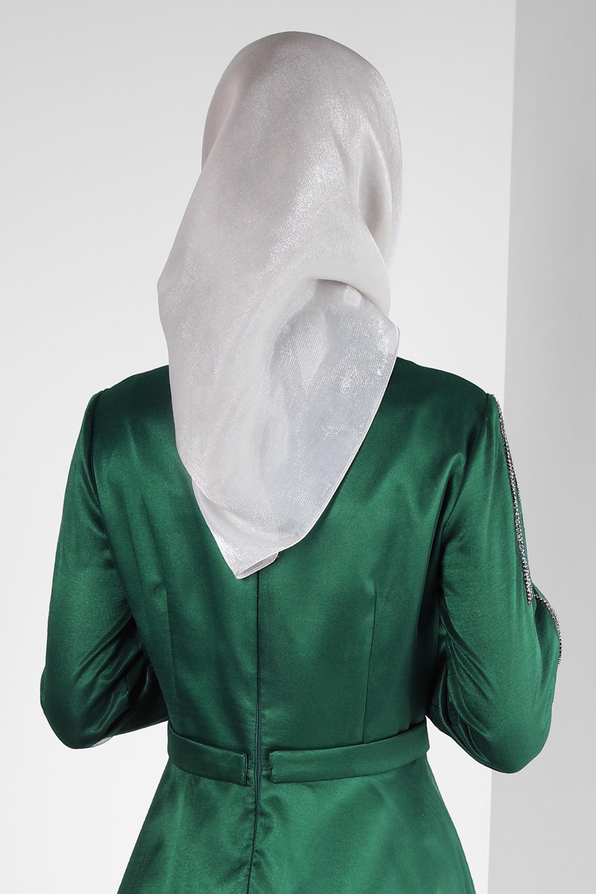 Tesettür giyim VİZON ALVİNA DEGRADE KEHRİBAR EŞARP 8252 