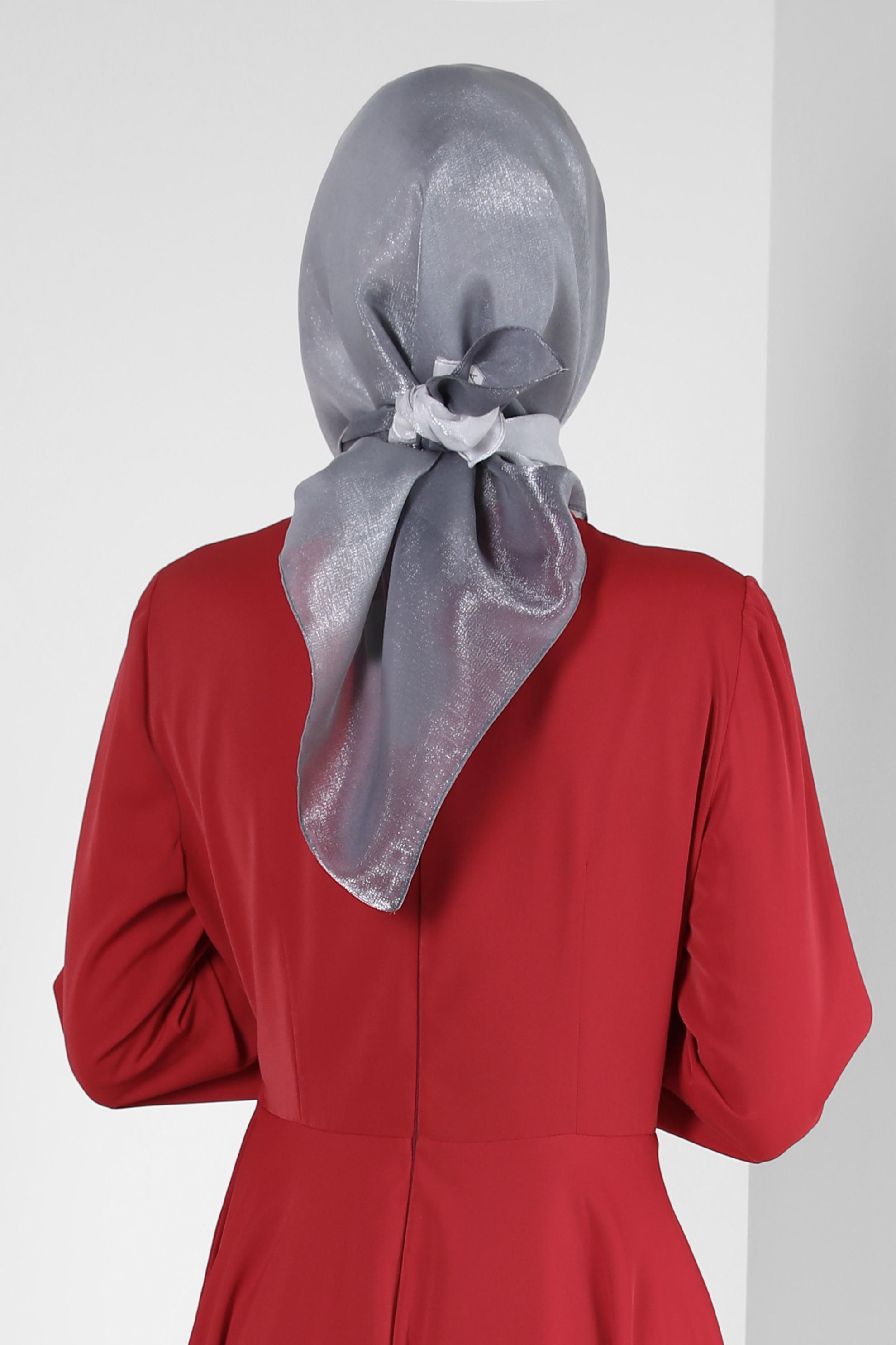 Tesettür giyim GÜMÜŞ ALVİNA DEGRADE KEHRİBAR EŞARP 8252 