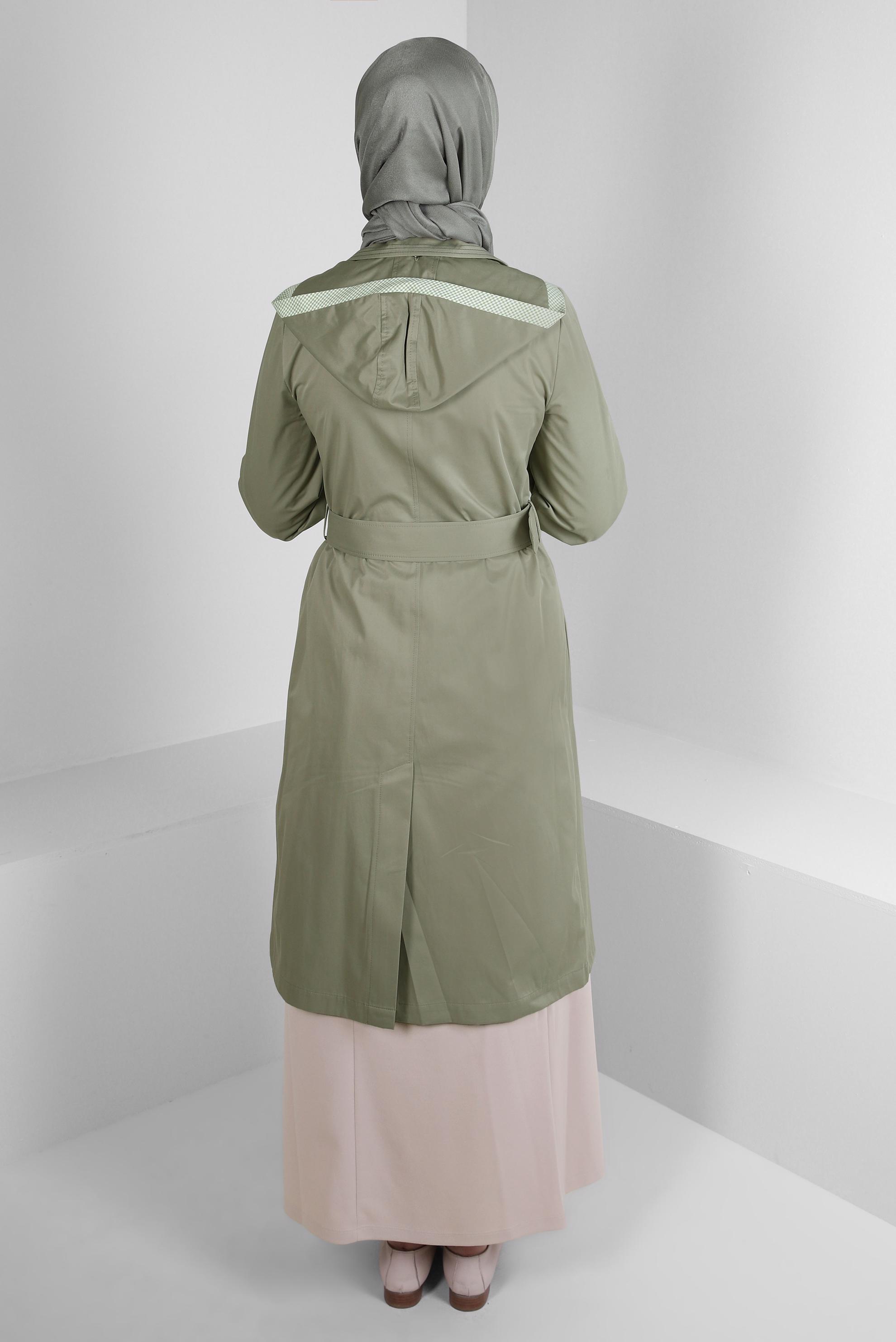 Tesettür giyim BEJ BELİ LASTİKLİ DÜZ KESİM ETEK 60400