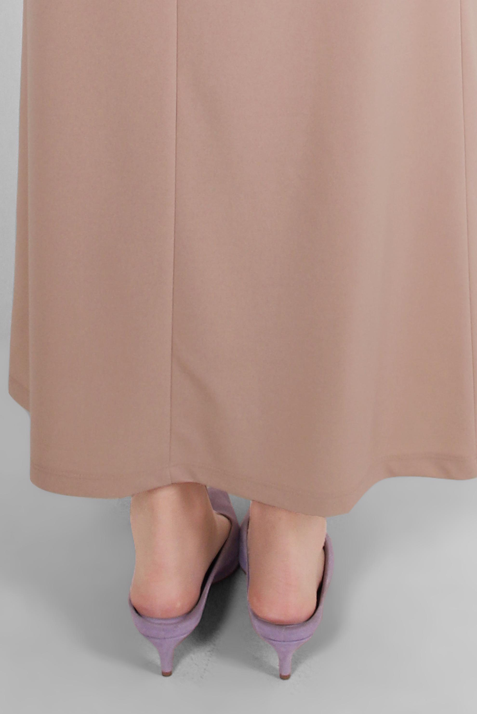 Tesettür giyim KUM BELİ LASTİKLİ DÜZ KESİM ETEK 60400