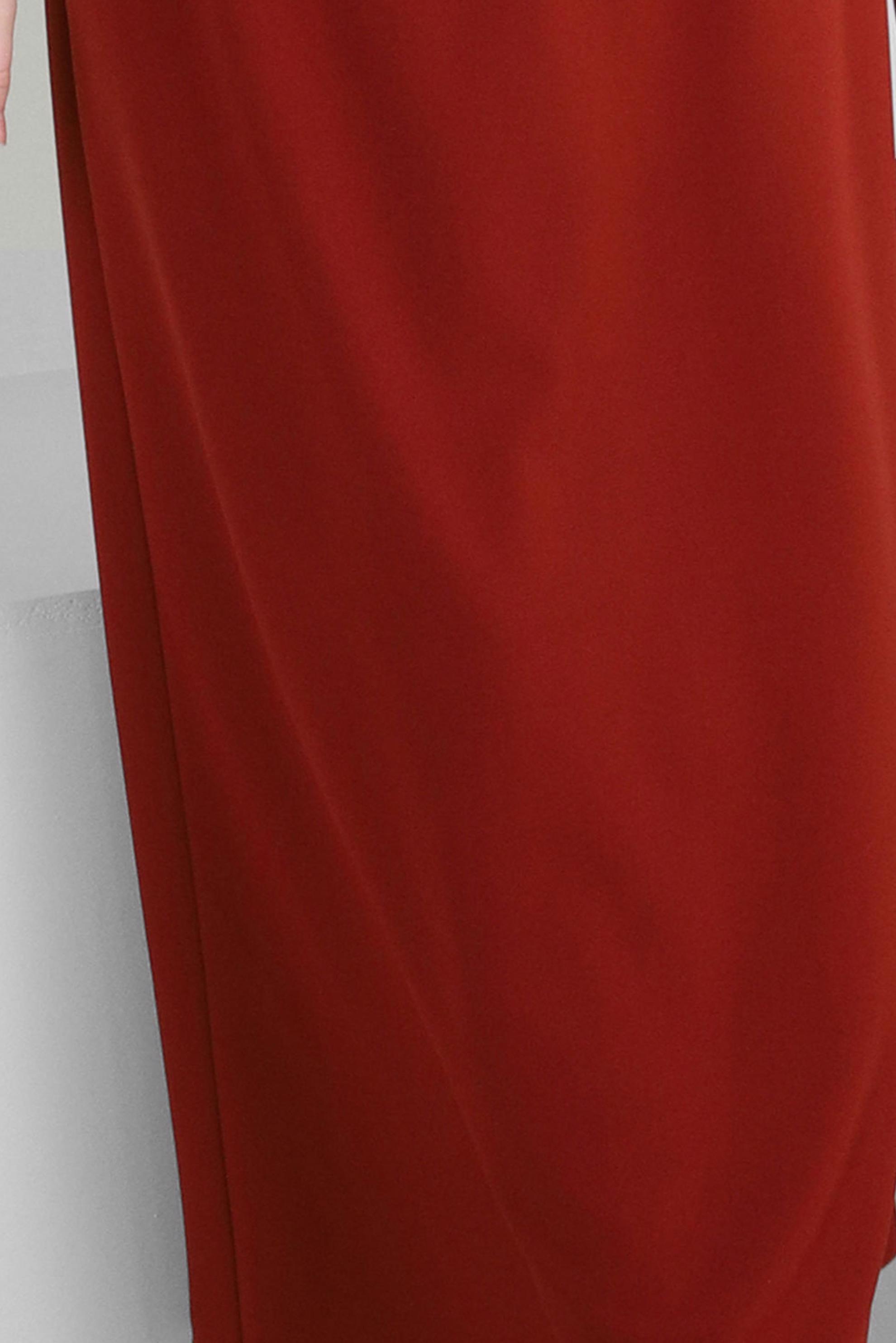 Tesettür giyim TURUNCU BELİ LASTİKLİ DÜZ KESİM ETEK 60401