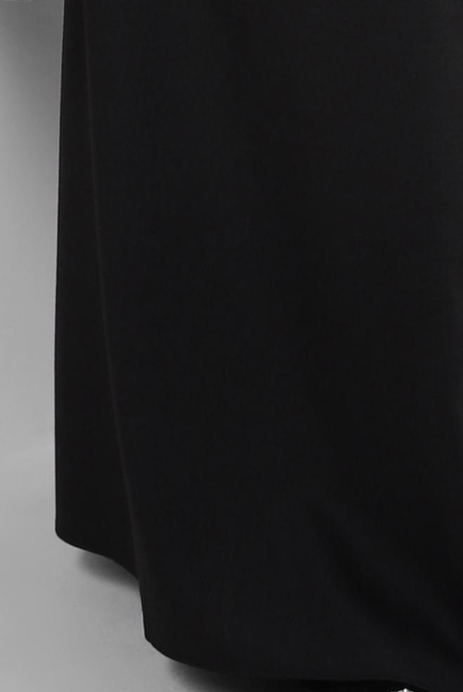 Tesettür giyim SİYAH DÜZ KESİM ETEK 60404 - ALVİNA