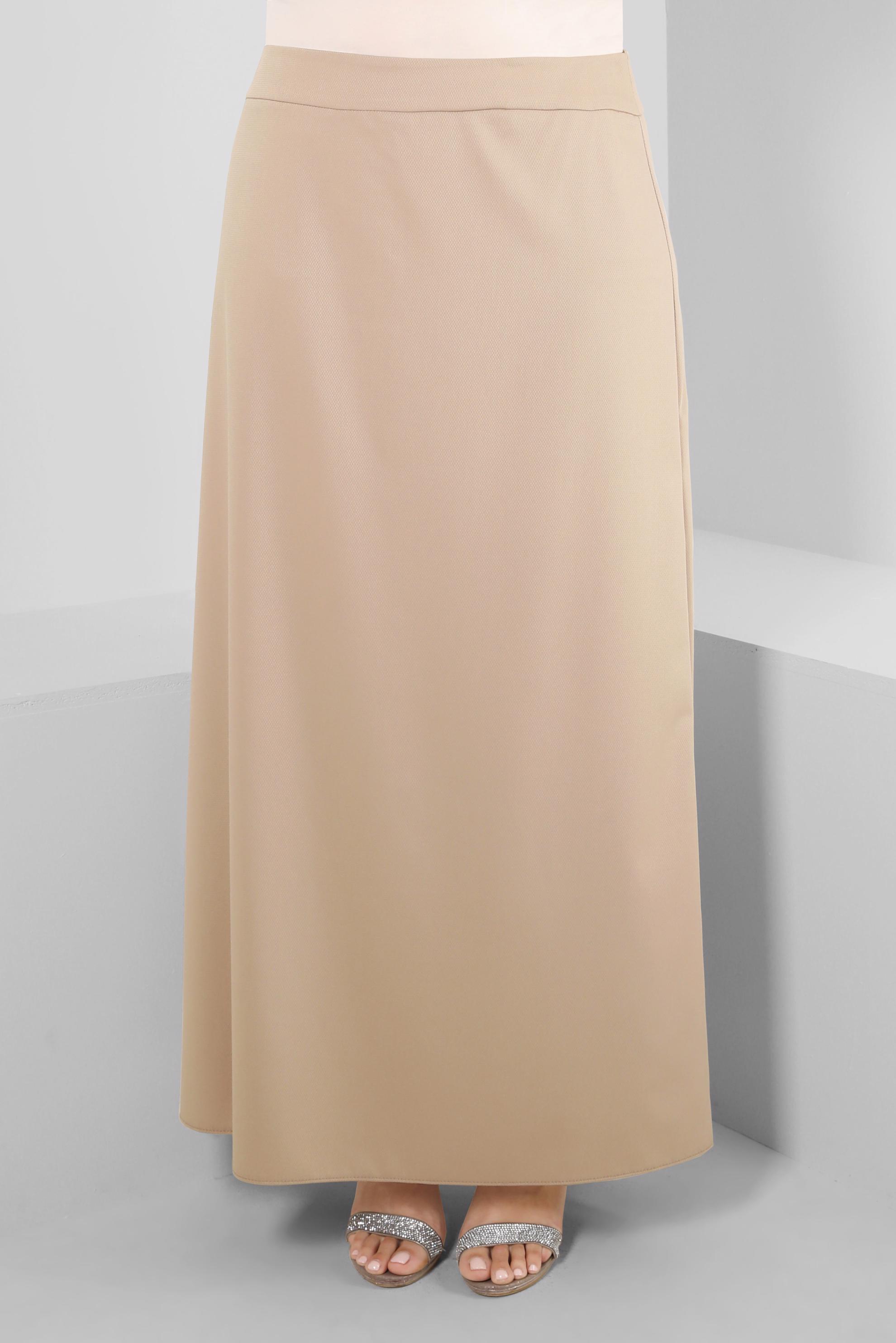 Tesettür giyim KAHVE FERMUARLI A KESİM ETEK 60406