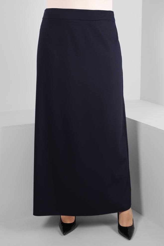 Tesettür giyim LACİVERT FERMUARLI A KESİM ETEK 60406 - ALVİNA