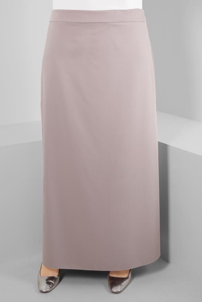 Tesettür giyim VİZON FERMUARLI A KESİM ETEK 60406 - ALVİNA