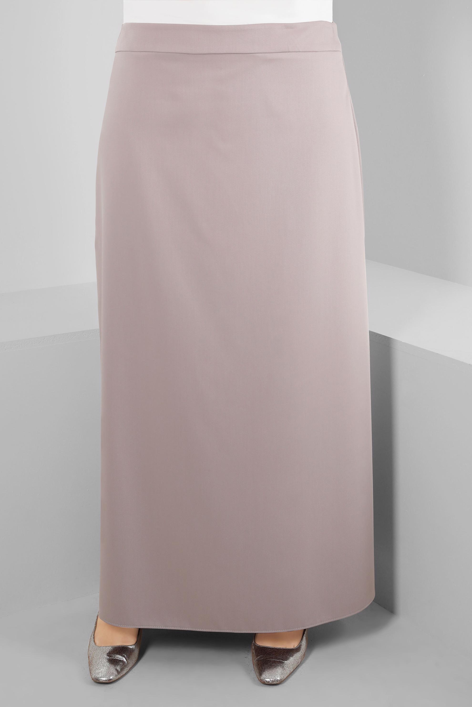 Tesettür giyim VİZON FERMUARLI A KESİM ETEK 60406