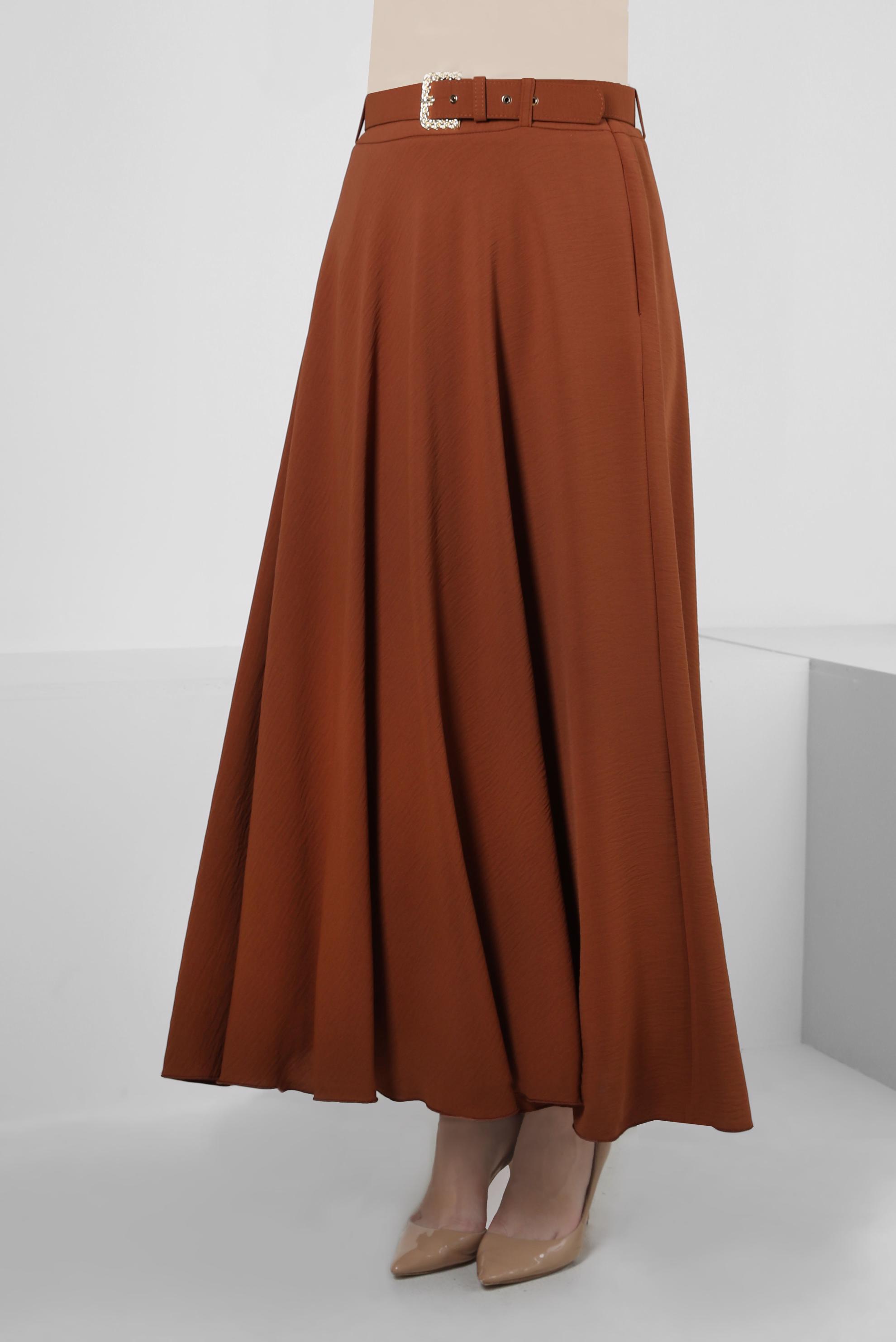 Hijab clothing TABA BELTED FRILLED SKIRT 60407