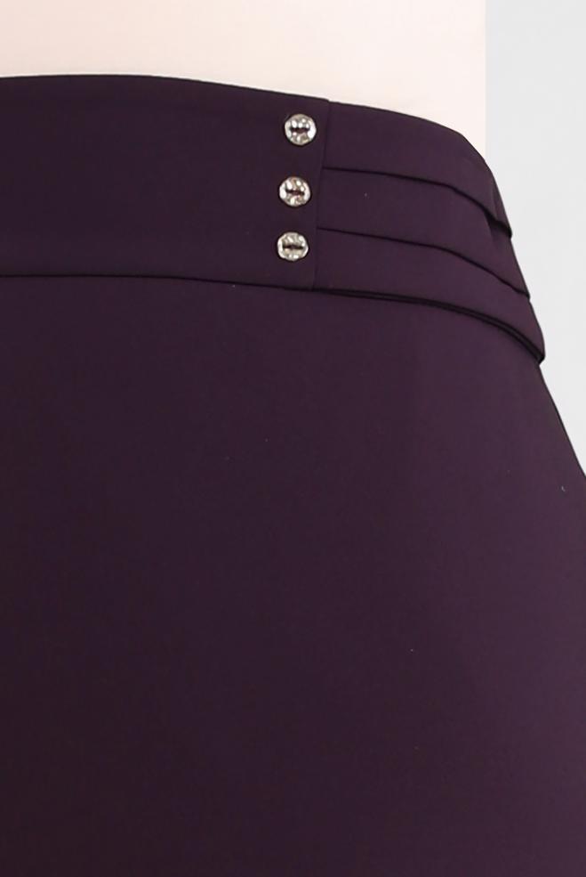 Tesettür giyim MOR DÜĞME DETAYLI A KESİM ETEK 60410 - ALVİNA