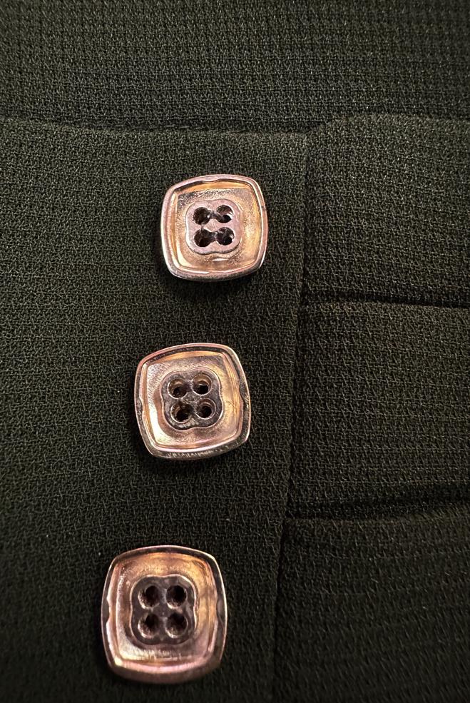 Tesettür giyim HAKİ DÜĞME DETAYLI A KESİM ETEK 60411 - ALVİNA