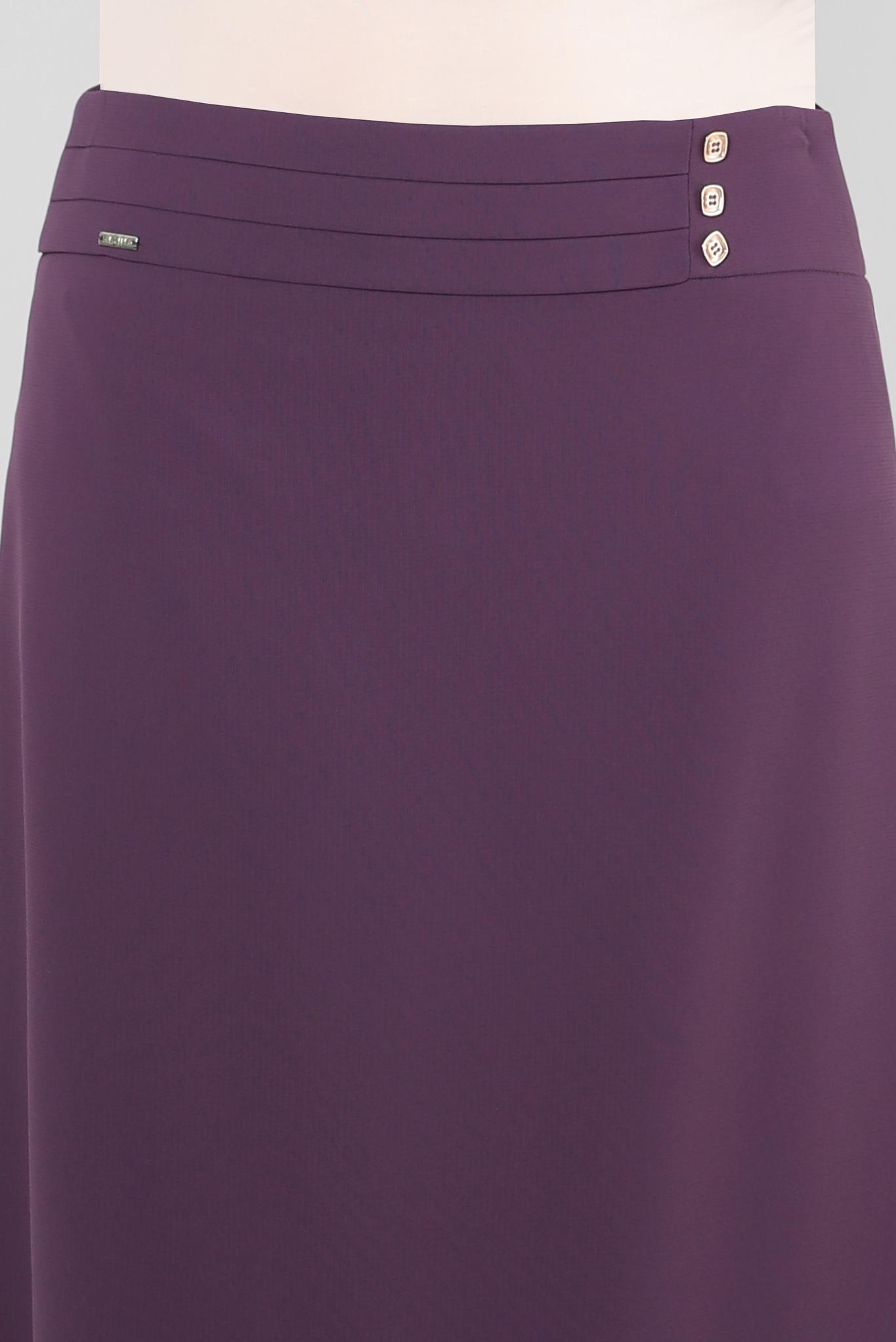 Vêtements hijab POURPRE JUPE COUPE AVEC BOUTON DÉTAIL 60411