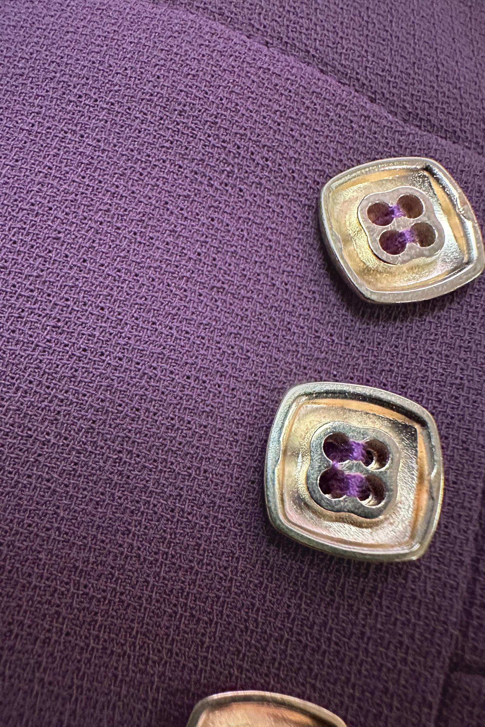 Vêtements hijab POURPRE JUPE COUPE AVEC BOUTON DÉTAIL 60411