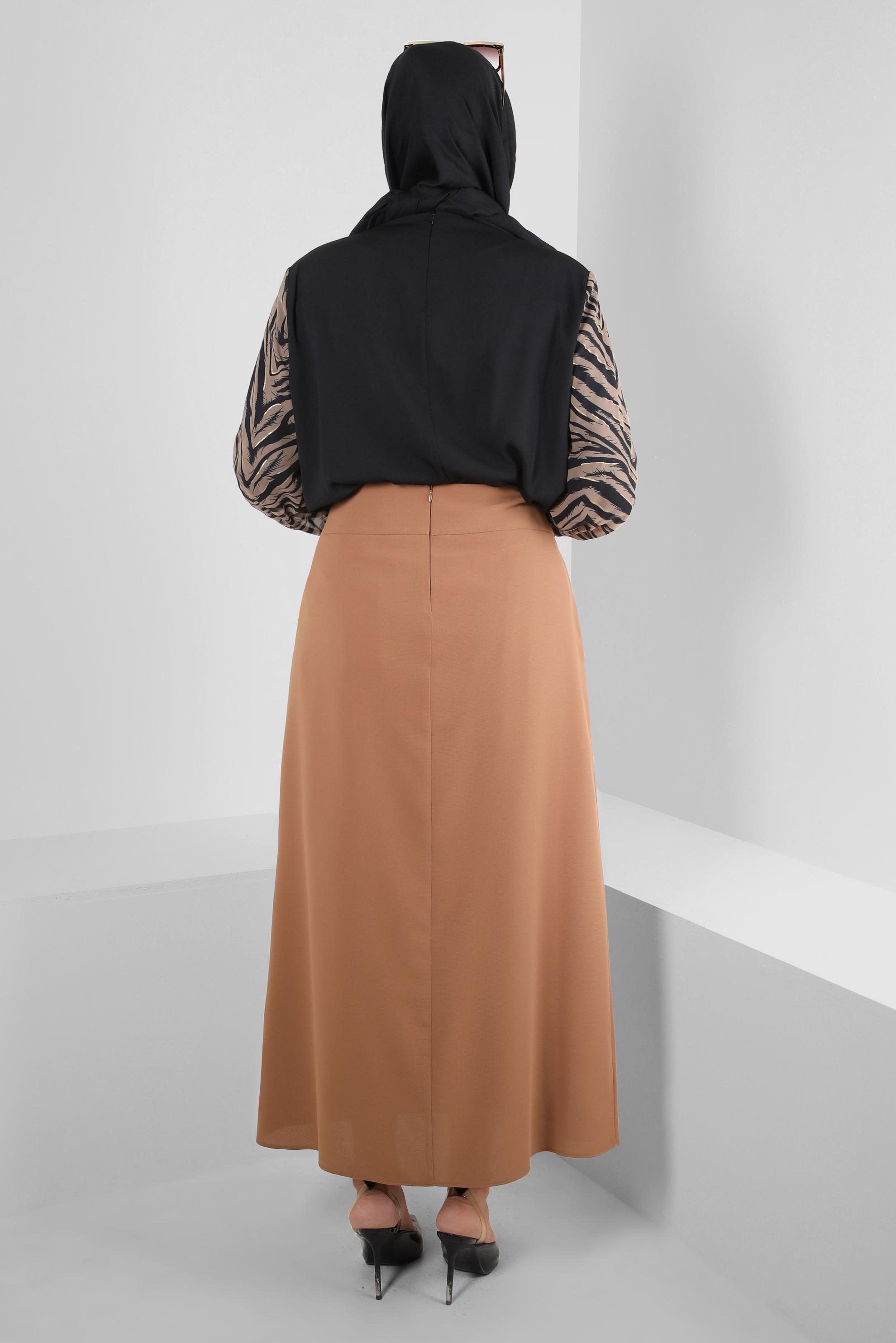 Vêtements hijab TABA JUPE COUPE AVEC BOUTON DÉTAIL 60411