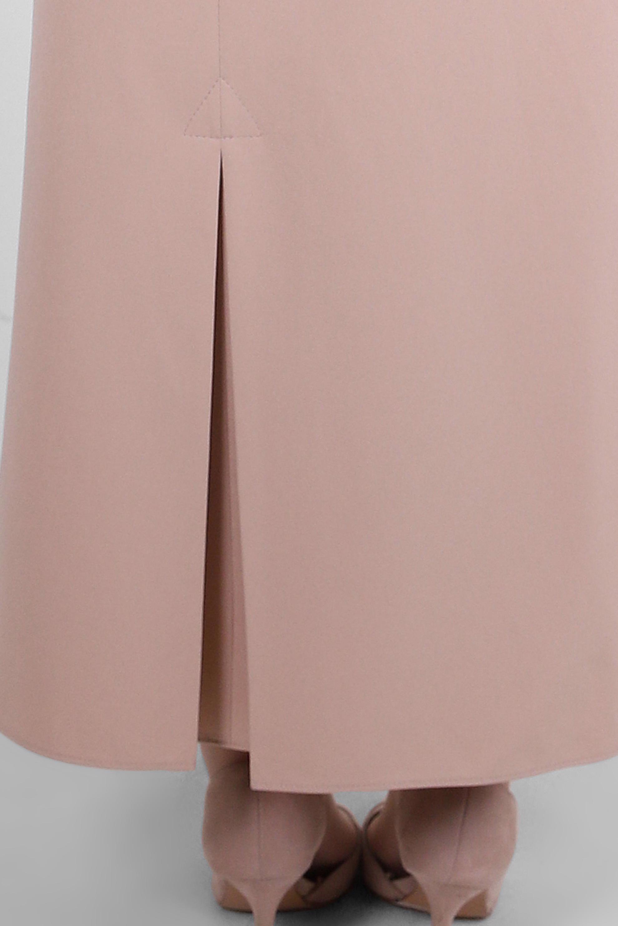 Tesettür giyim BEJ GİZLİ YIRTMAÇLI DÜZ KESİM ETEK 60414