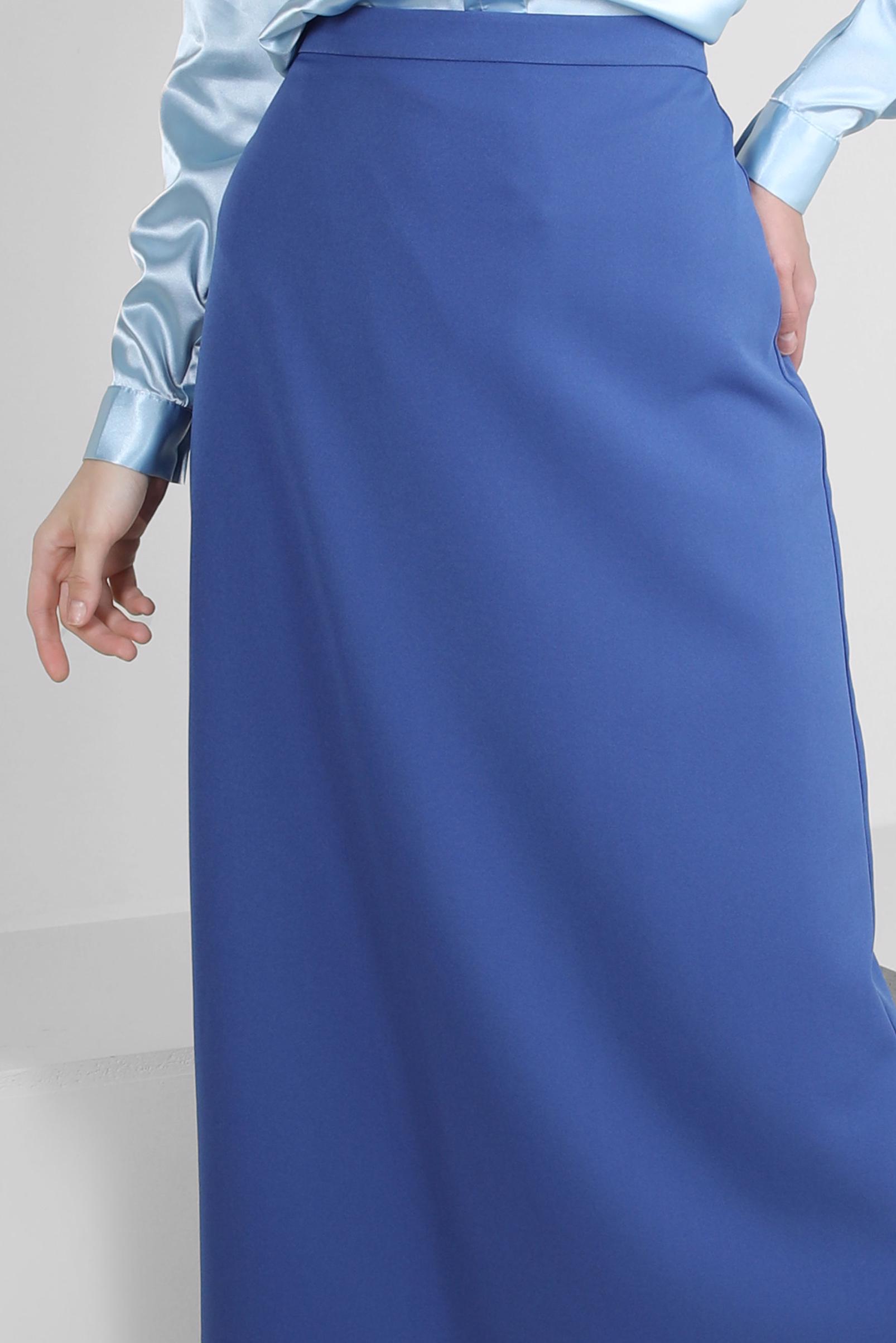 Vêtements hijab BLEU JUPE COUPE DROITE AVEC FENTES INVISIBLES 60414