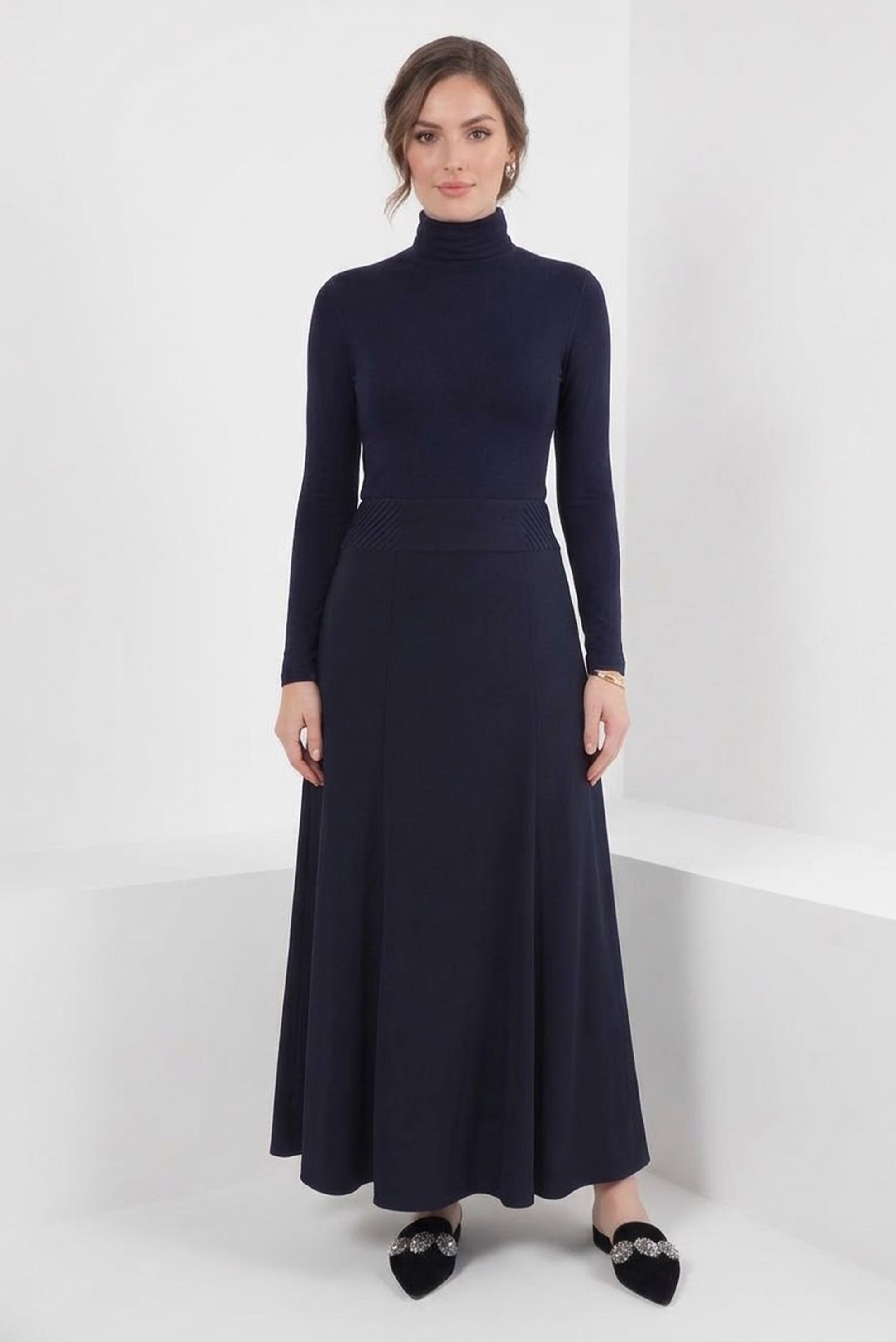 Vêtements hijab BLEU MARINE JUPE CLOCHE PLISSÉE 60416