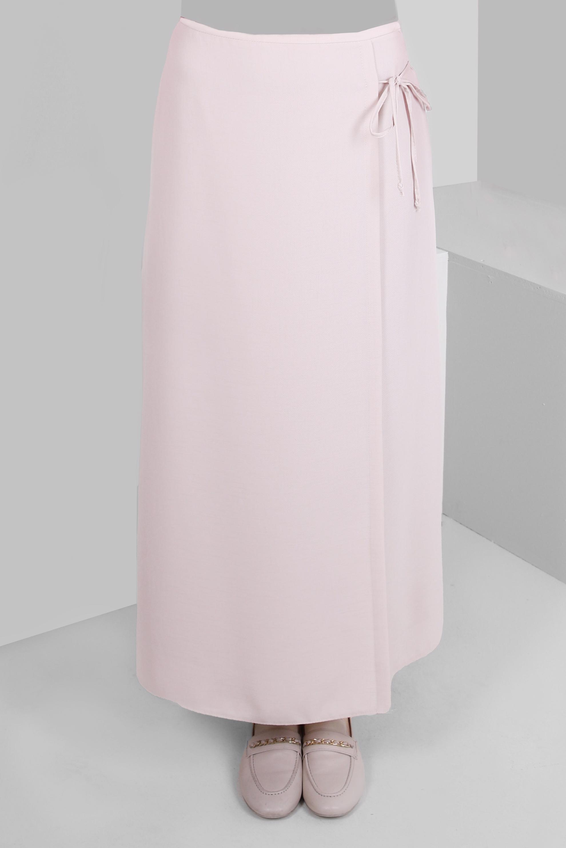 Tesettür giyim BEJ BAĞLAMA DETAYLI DÜZ KESİM ETEK 60417