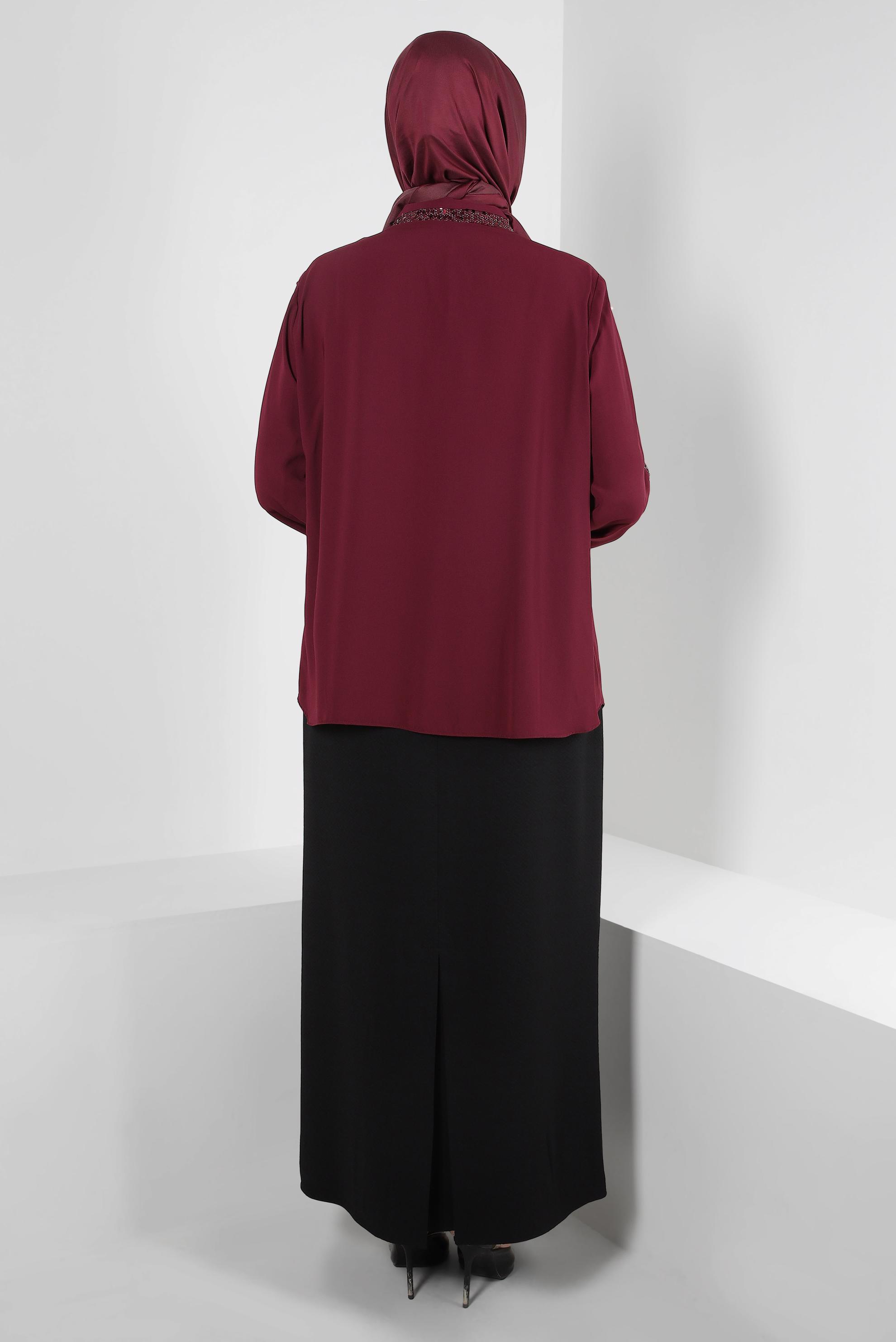 Tesettür giyim SİYAH DÜZ KESİM FERMUARLI ETEK 60418