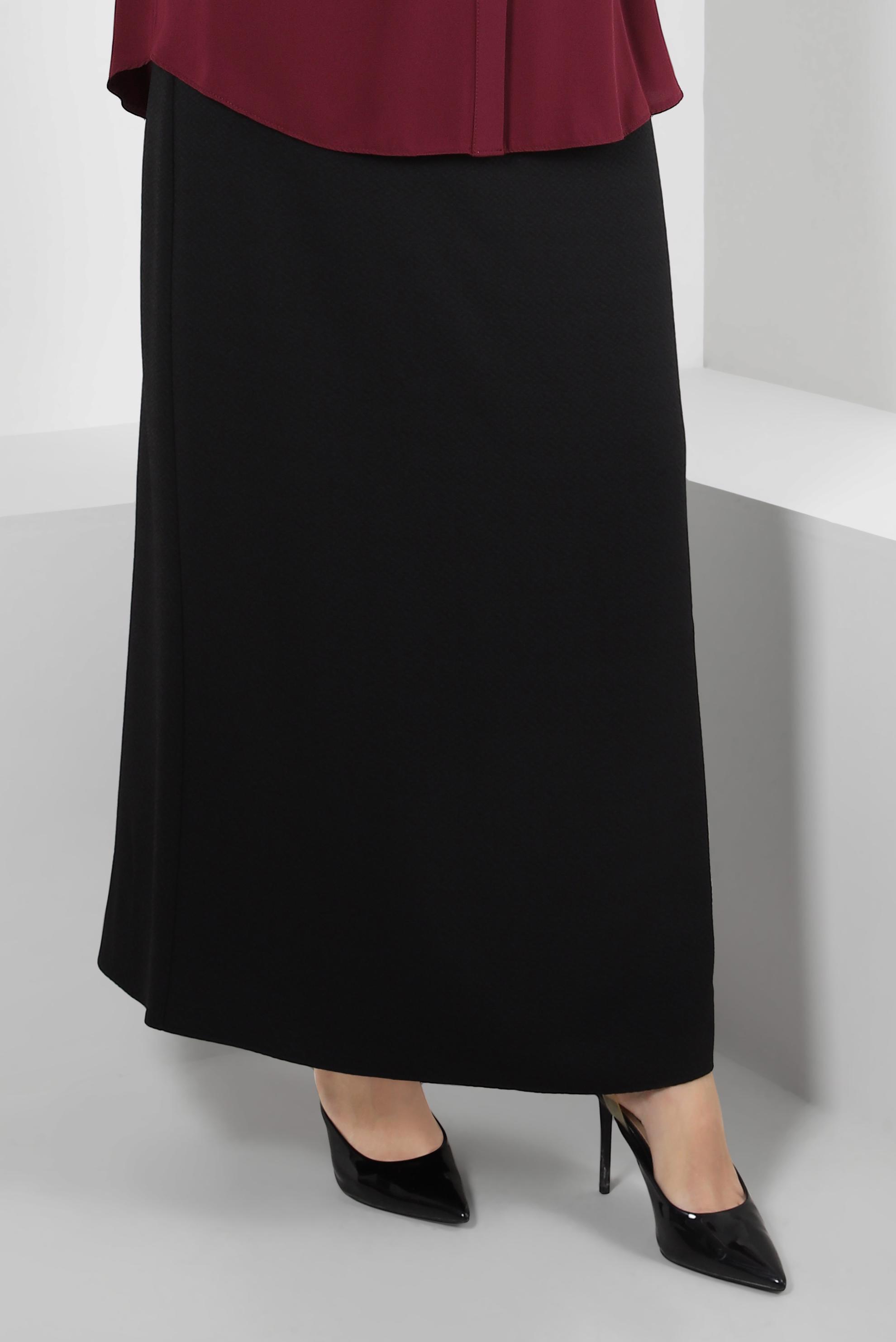 Tesettür giyim SİYAH DÜZ KESİM FERMUARLI ETEK 60418