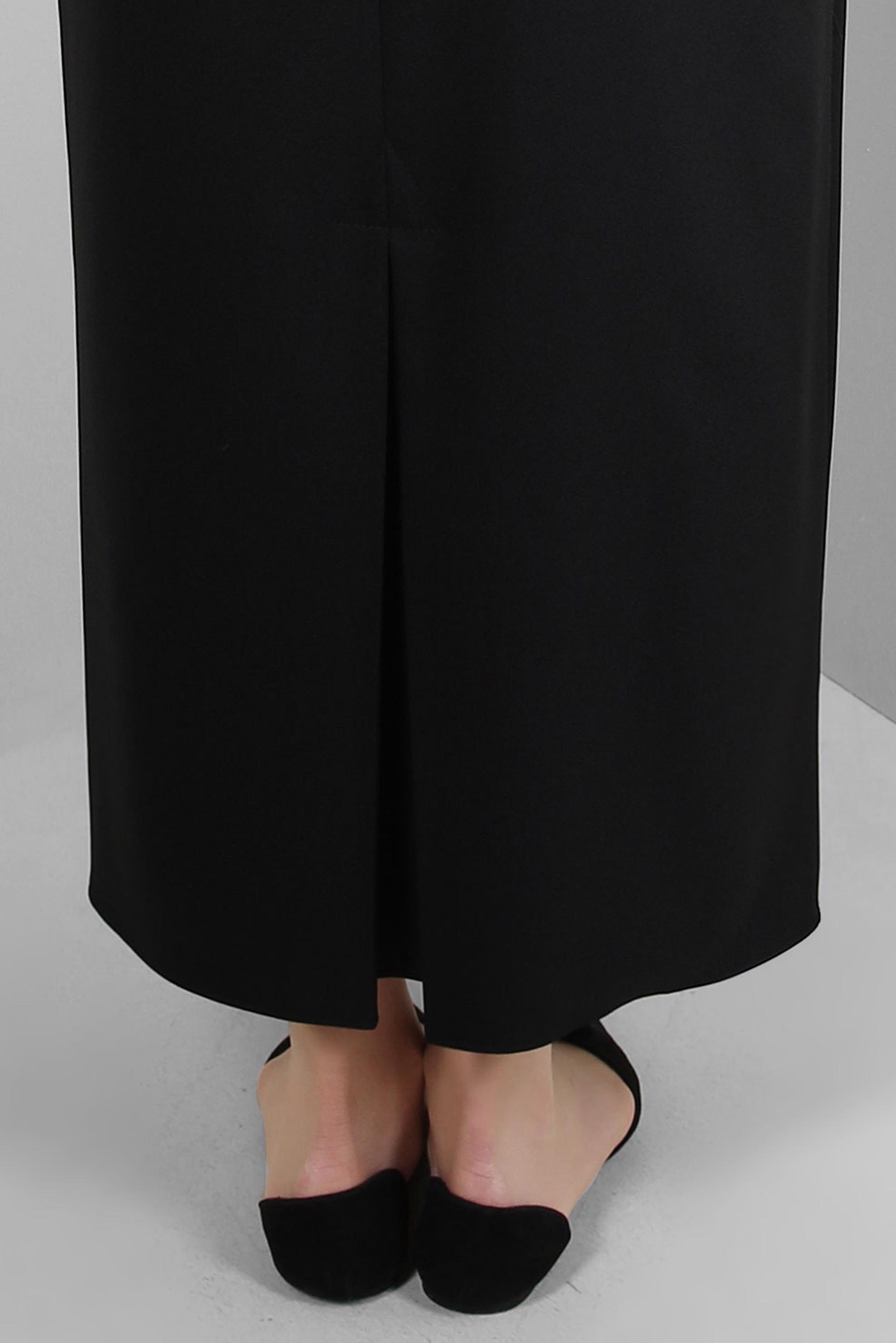 Tesettür giyim SİYAH DÜZ KESİM GİZLİ YIRTMAÇLI ETEK 60419 