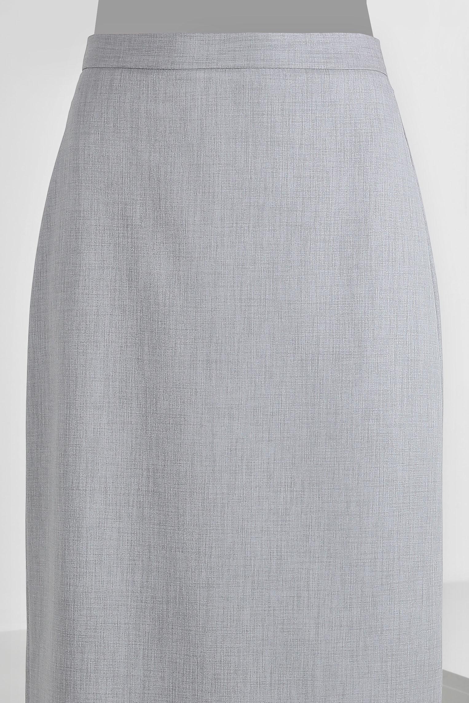 Tesettür giyim GRİ DÜZ KESİM GİZLİ YIRTMAÇLI ETEK 60419 