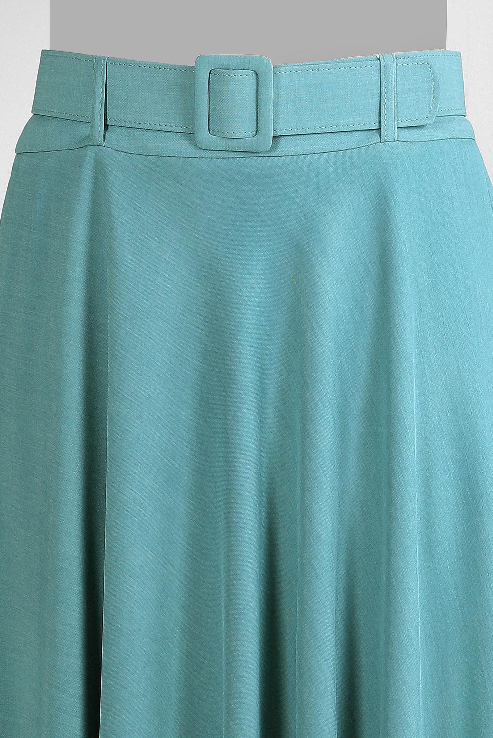 Vêtements hijab VERT JUPE PLISSÉE À CEINTURE 60420