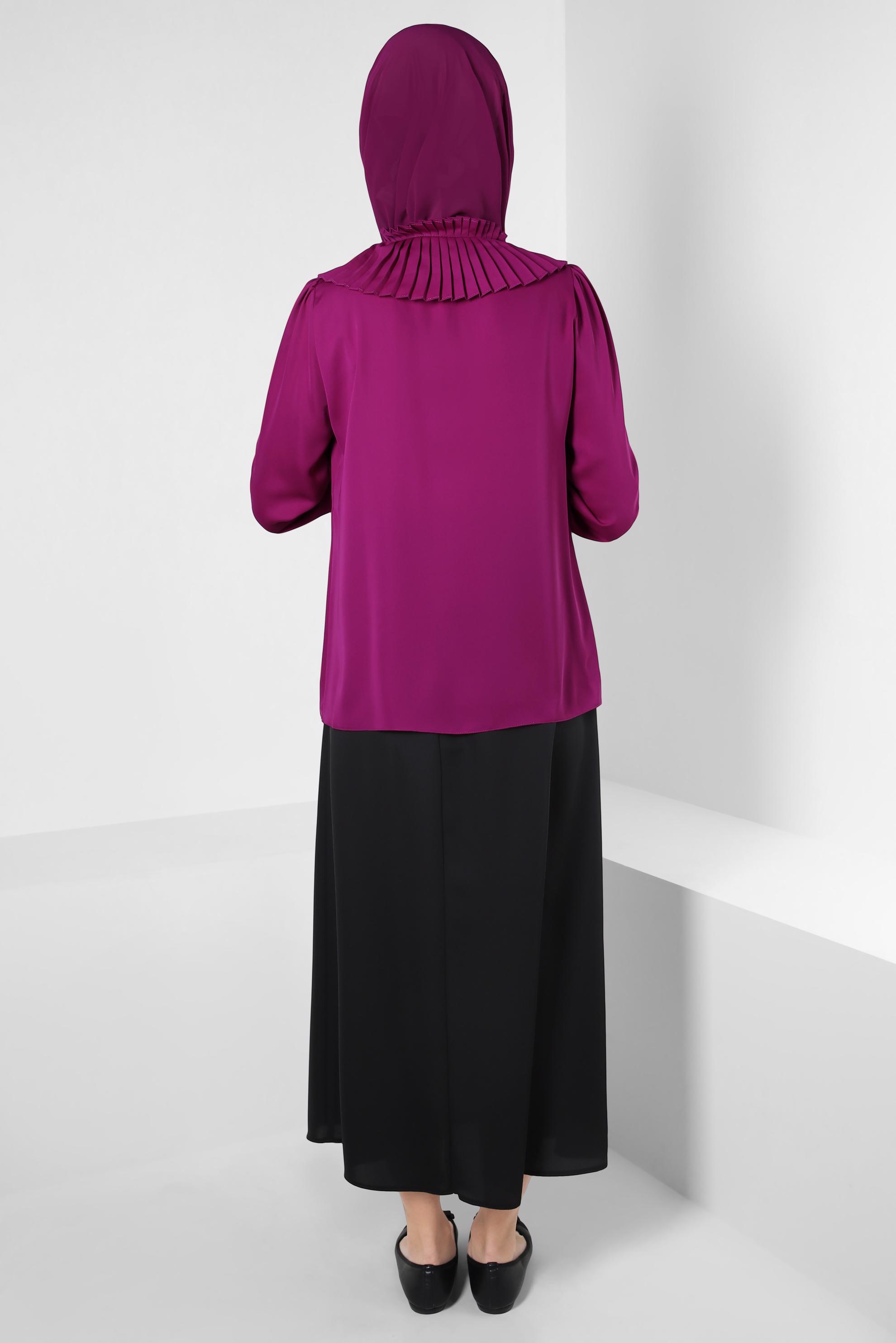 Tesettür giyim SİYAH BELİ LASTİKLİ DÜĞME DETAYLI ETEK 60422