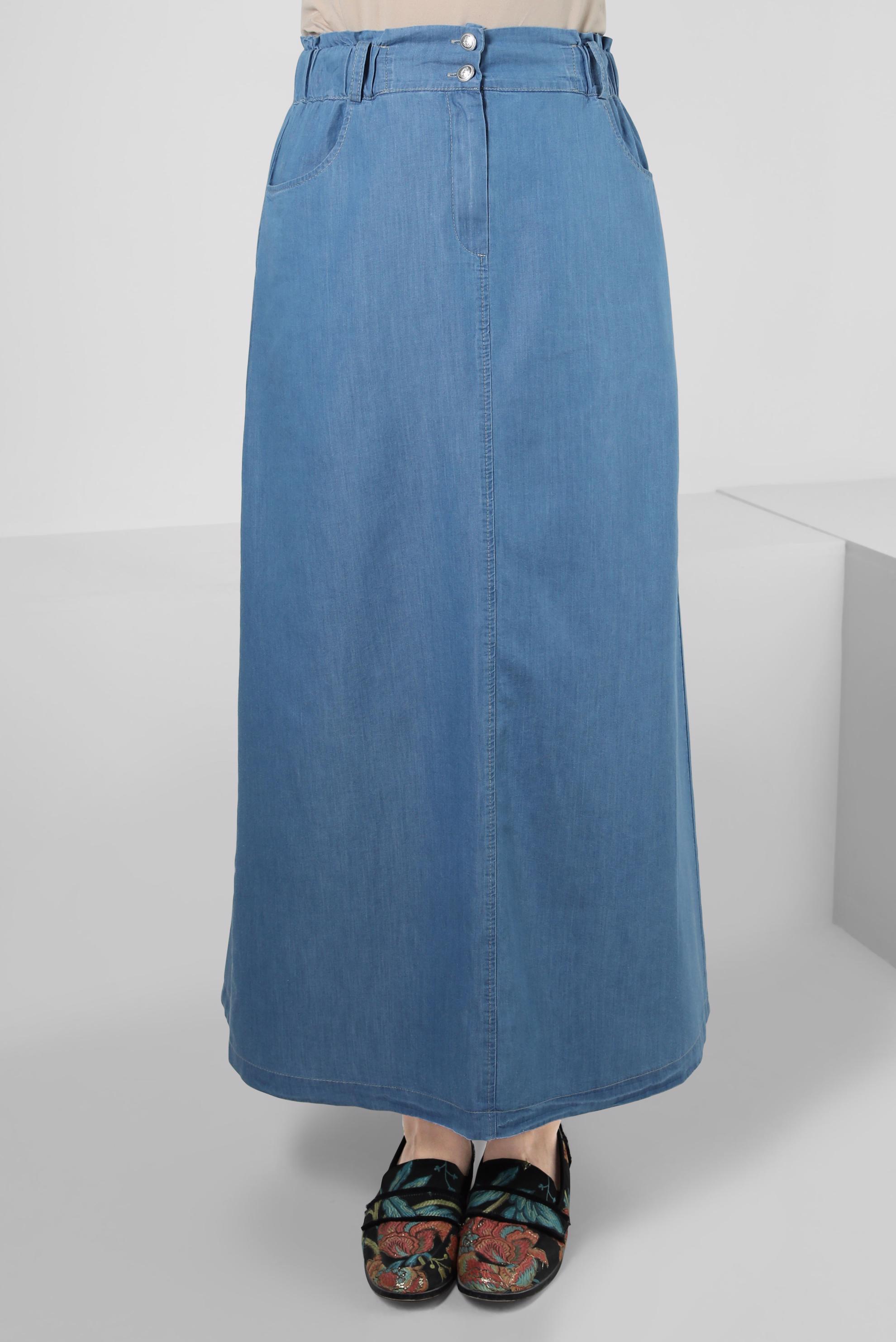 Hijab clothing NAVY BLUE SKIRT WITH POCKET DETAIL 60427