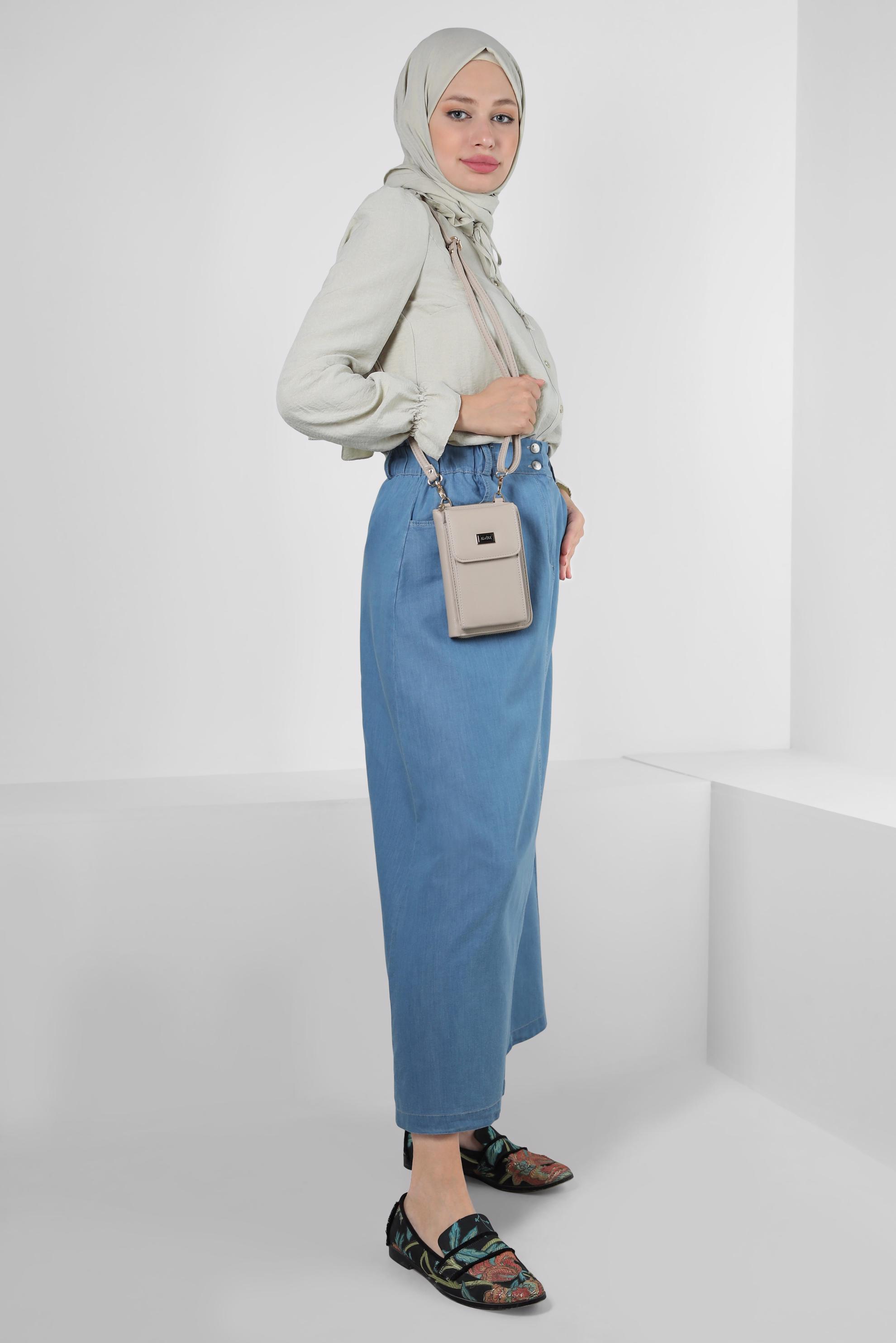 Hijab clothing NAVY BLUE SKIRT WITH POCKET DETAIL 60427