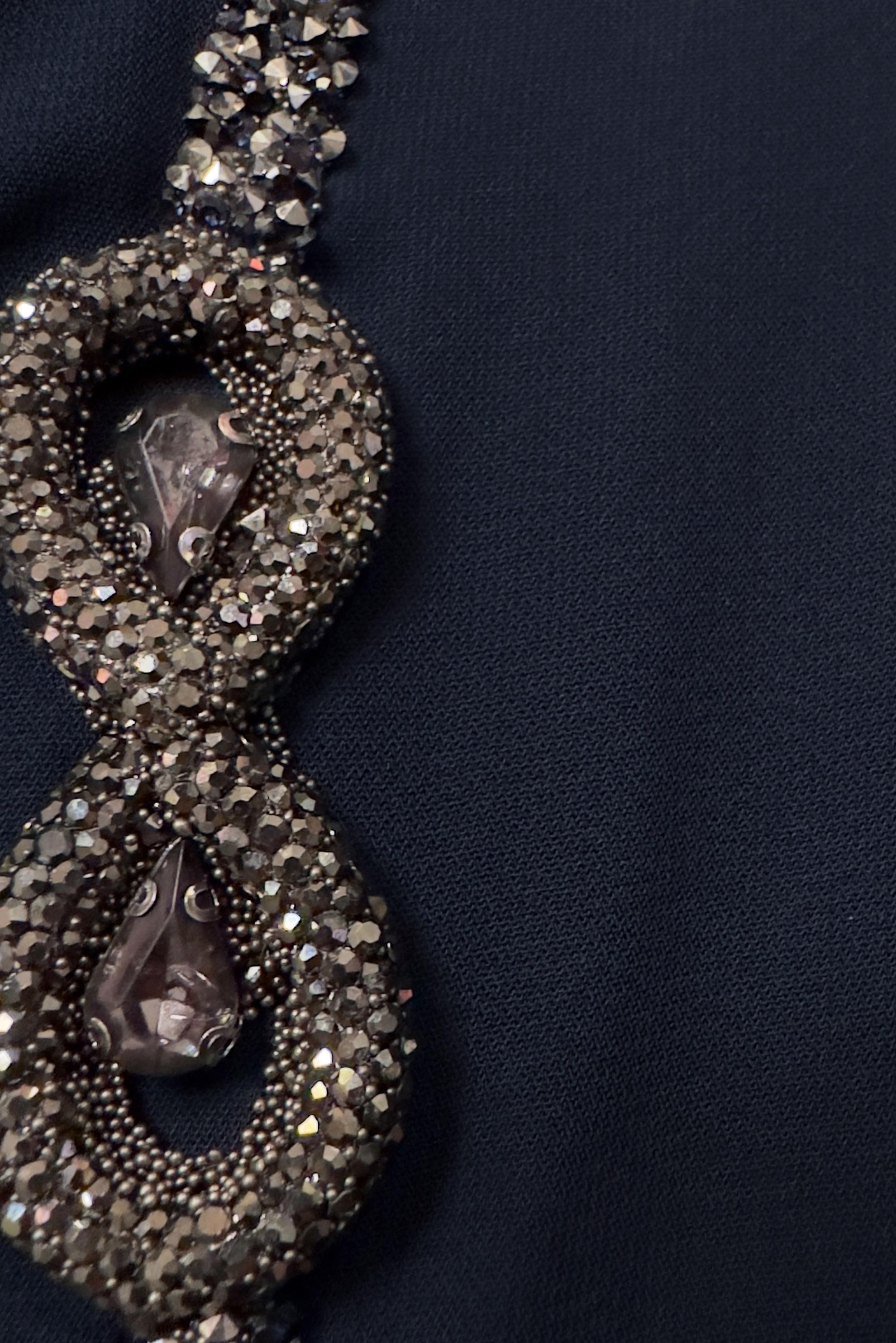 Tesettür giyim LACİVERT CEPLİ TAŞ DETAYLI FERACE 80056