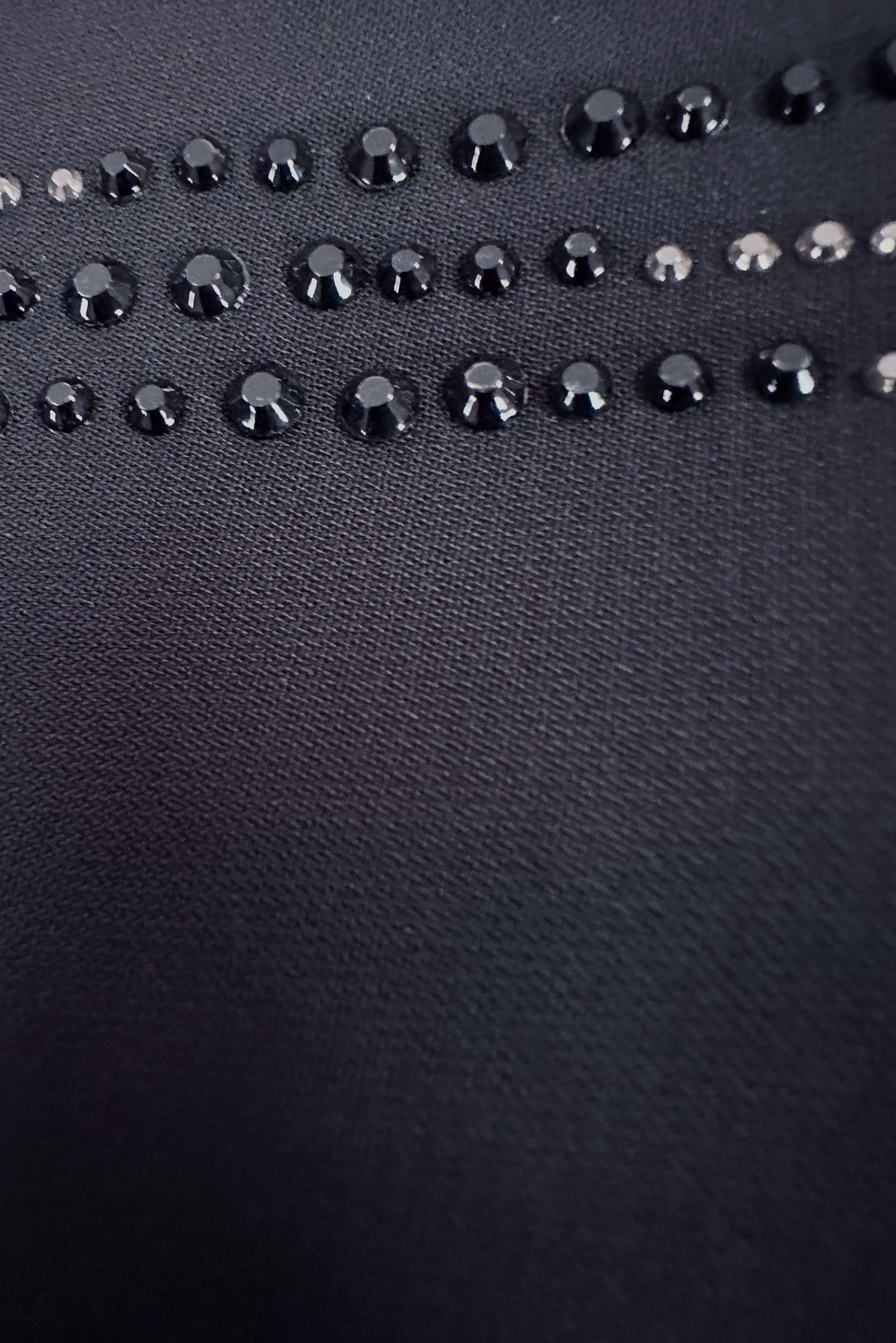 Hijab clothing NAVY BLUE HOODED ZIPPERED JACKET WITH GEM 80062