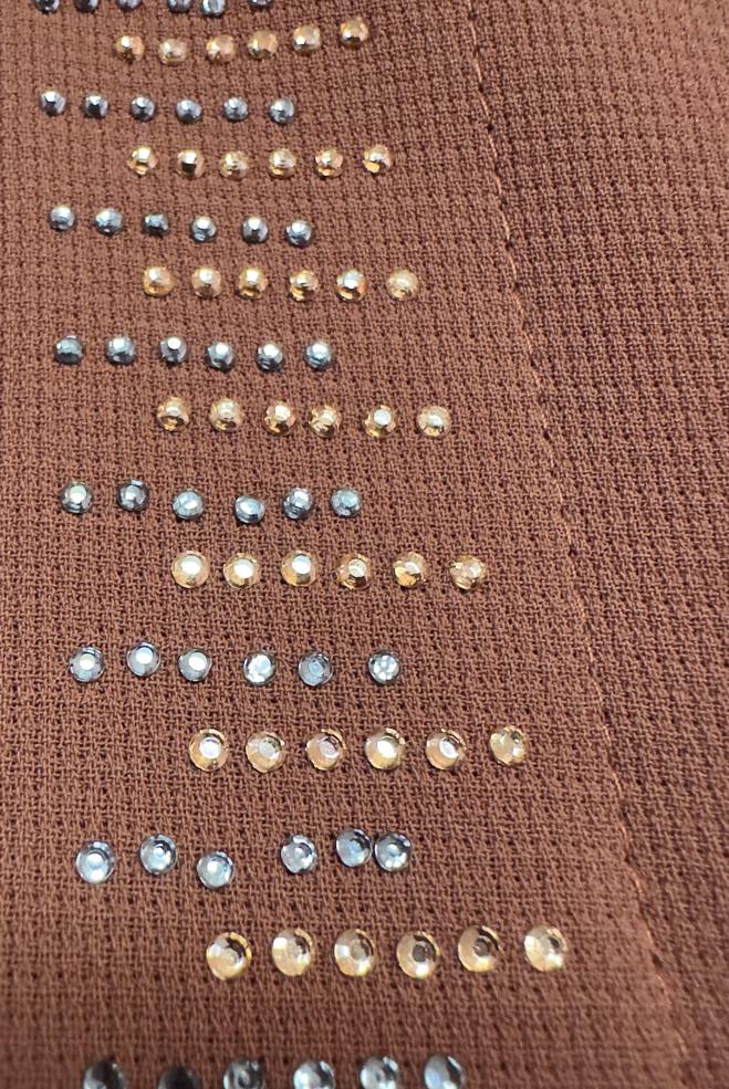 Hijab clothing TABA GEM EMBROIDERED TOPCOAT WITH INVISIBLE BUTTONED 80063 - ALVİNA