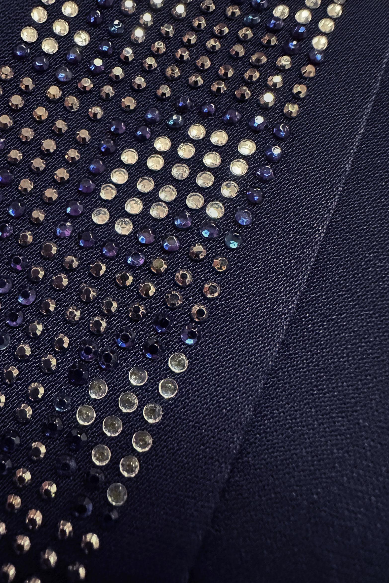 Vêtements hijab BLEU MARINE SURMANTEAU INVISIBLE BOUTONNÉ AVEC GEM BRODÉ 80064